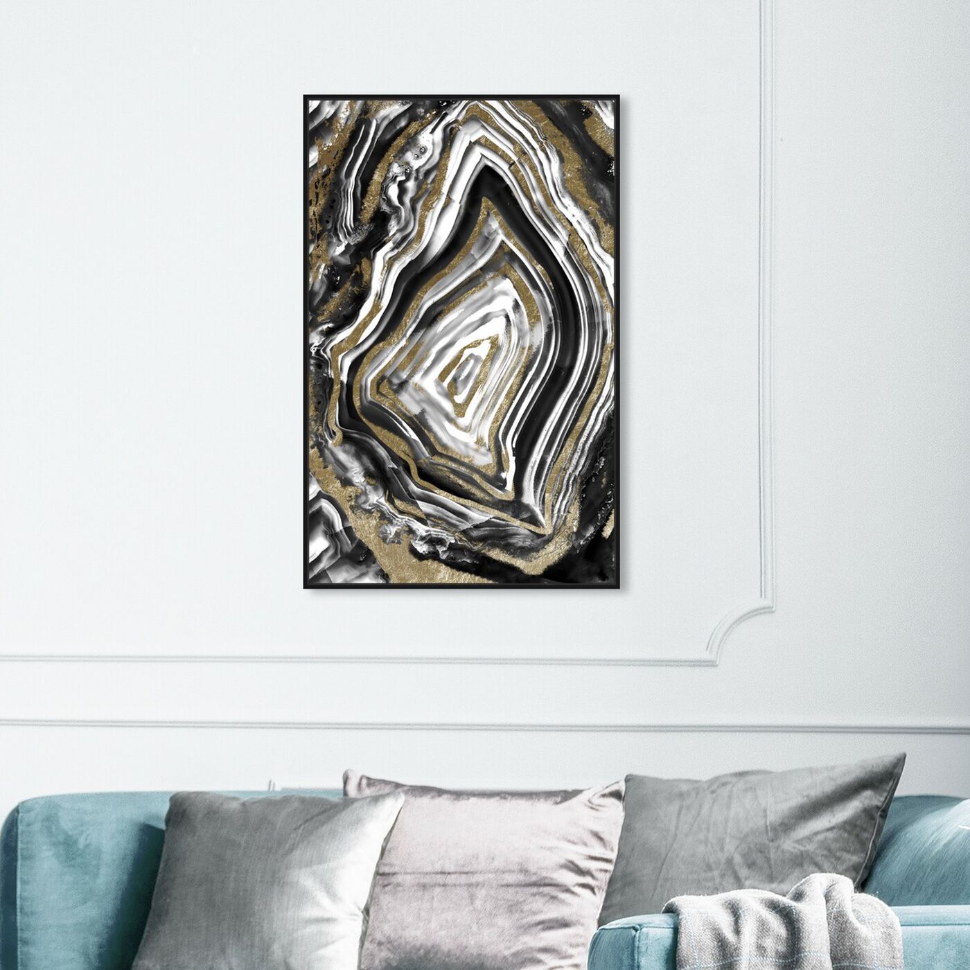 Hanging view of RawGeo Adore featuring abstract and crystals art.
