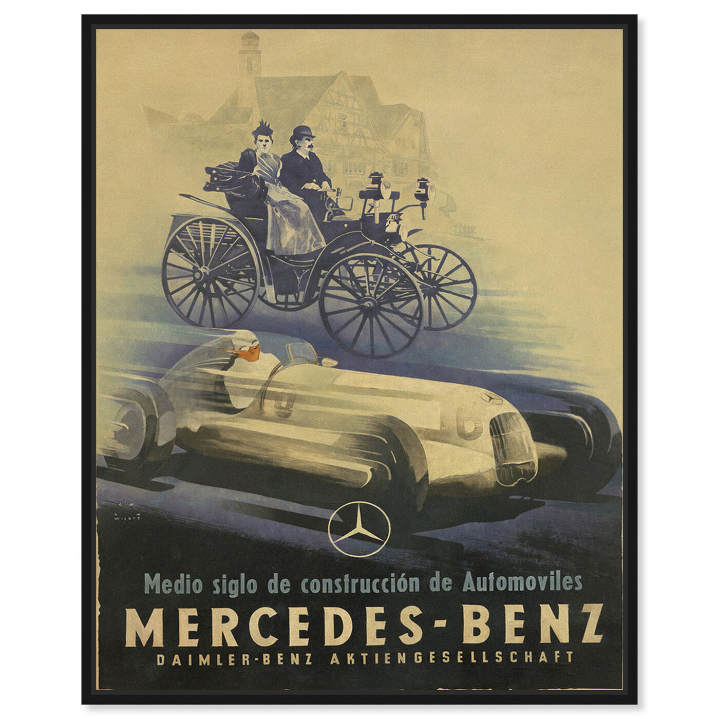 Front view of Mercedes Deco featuring advertising and promotional brands art.