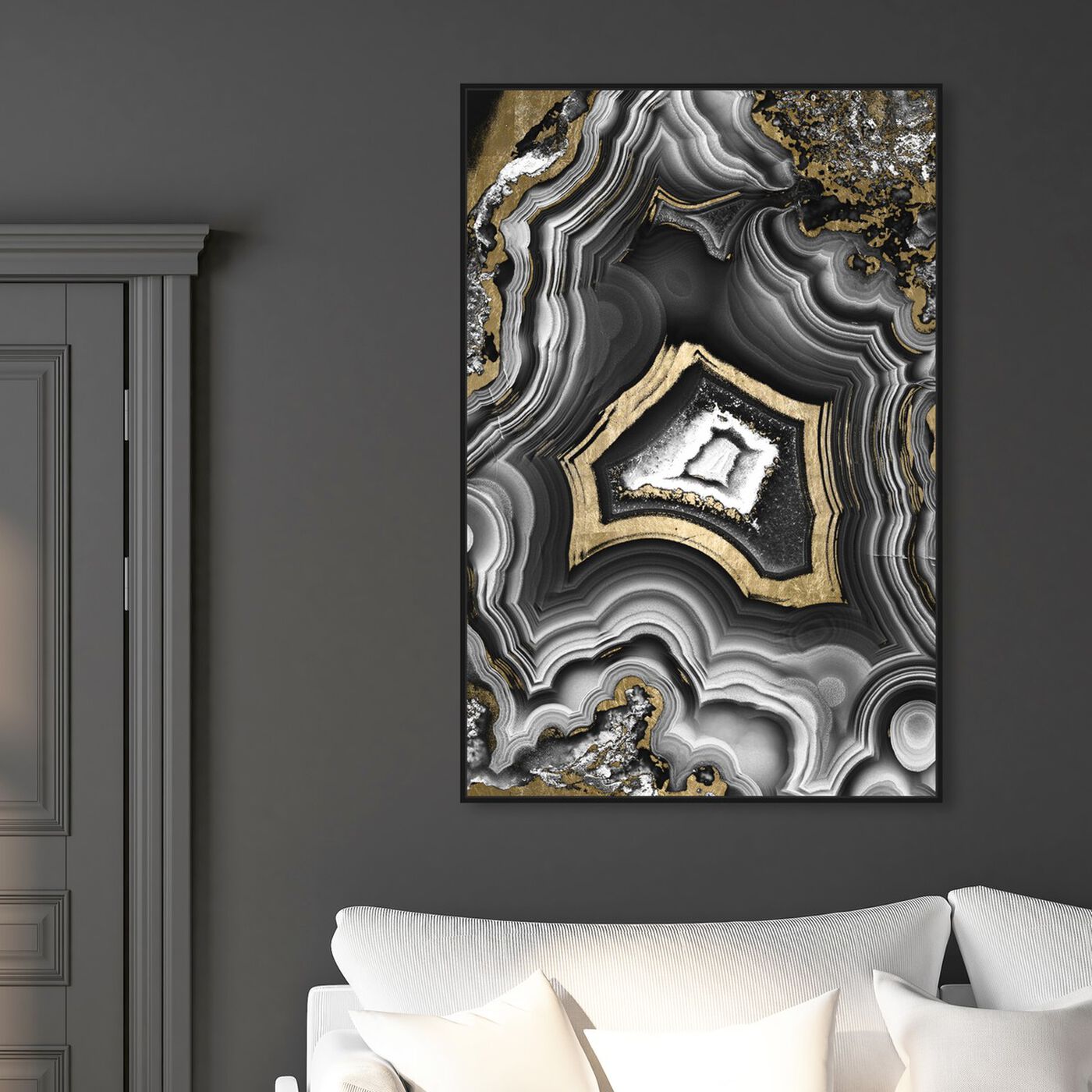 Hanging view of AdoreGeo featuring abstract and crystals art.