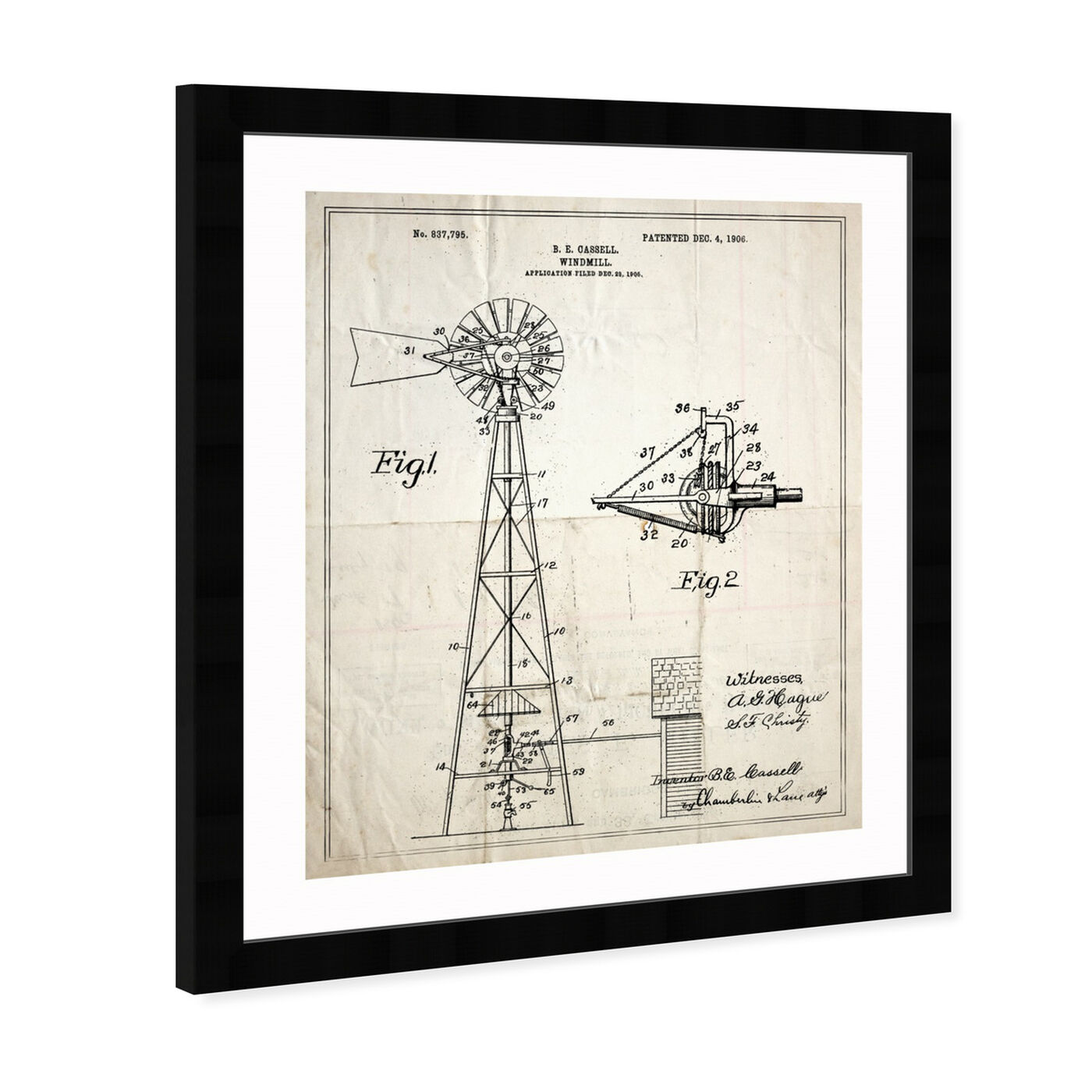 Angled view of Windmill 1906 featuring architecture and buildings and structures art.