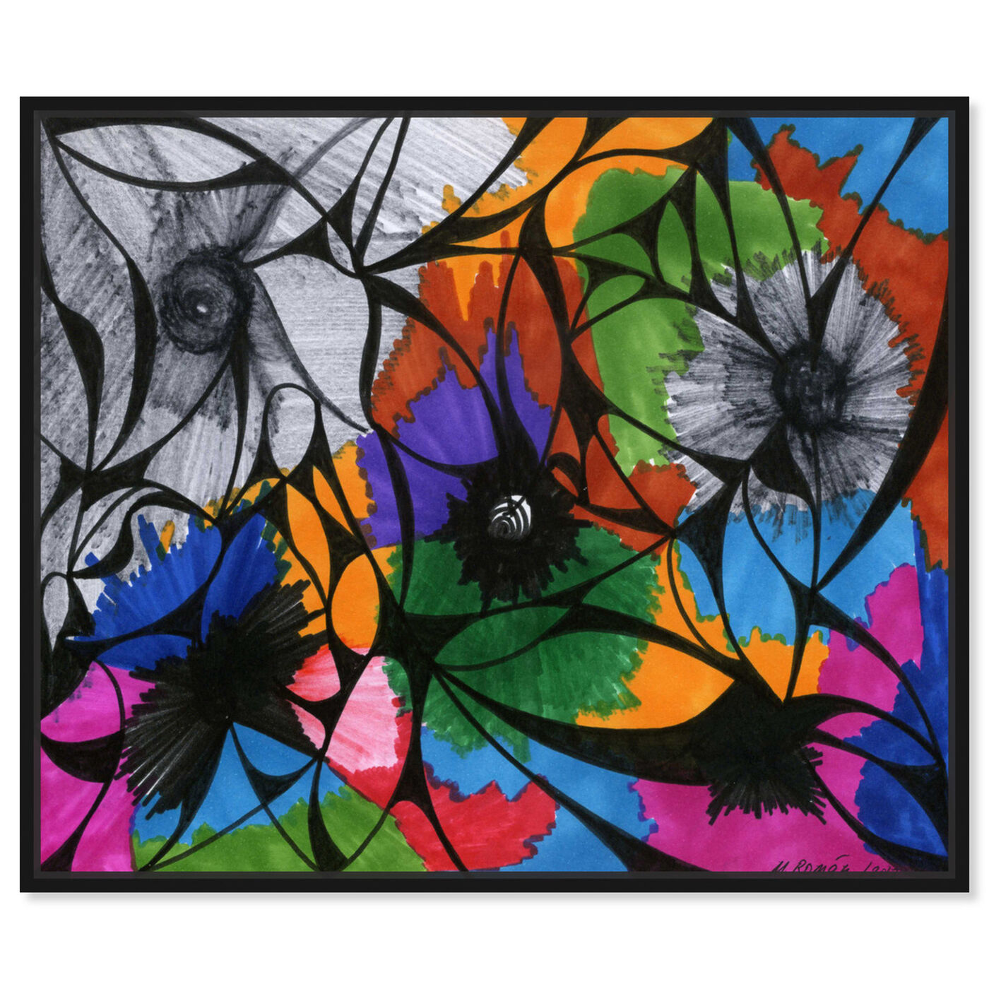Front view of Summer Bloom featuring abstract and flowers art.