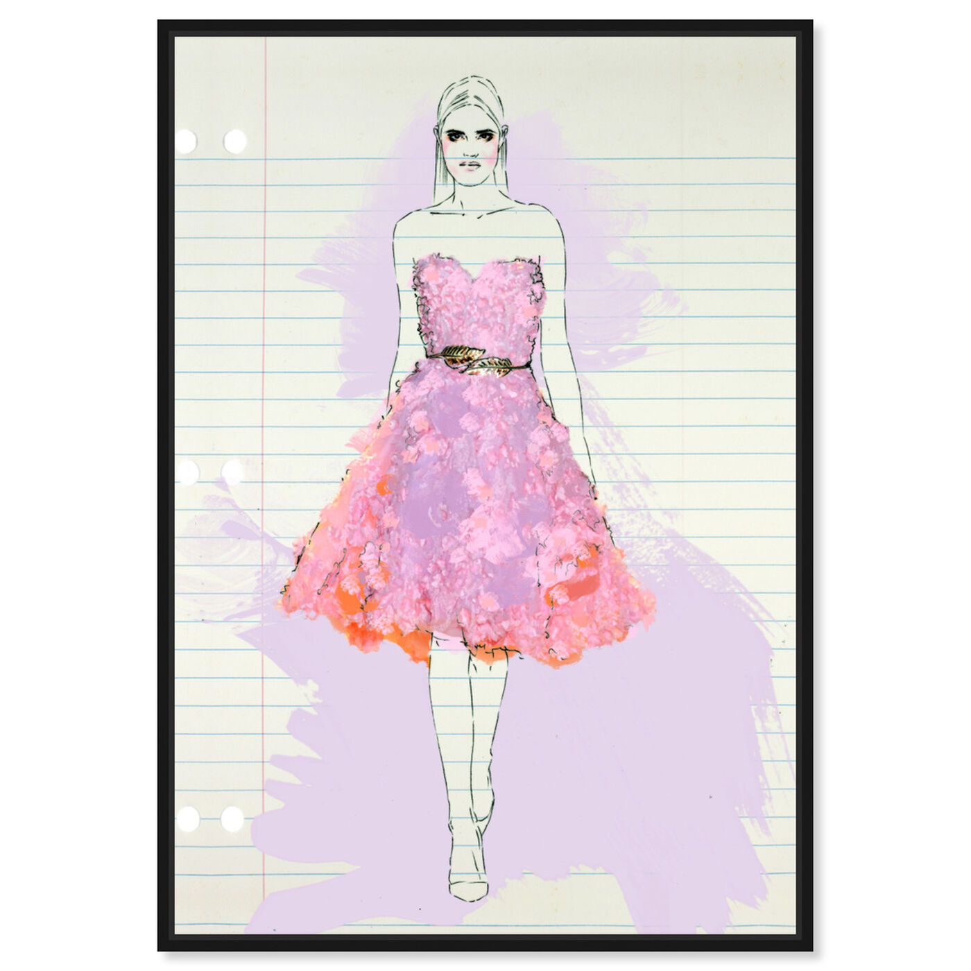 Front view of Fashion Illustration 4 featuring fashion and glam and dress art.