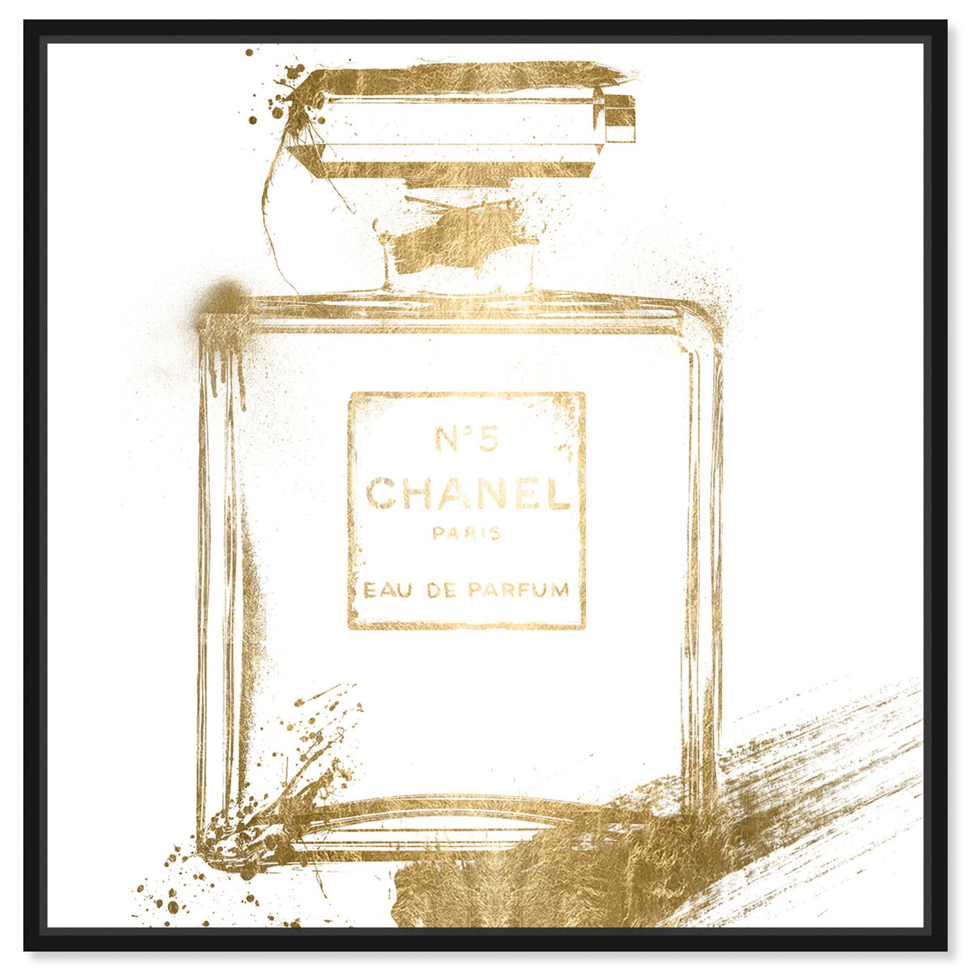 Chanel Perfume Gold Foil Inspire Art Print