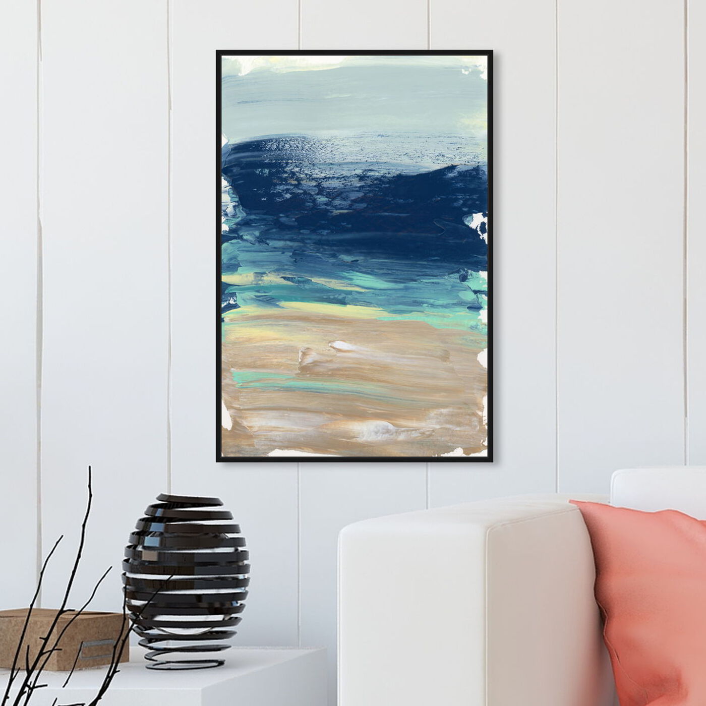 Hanging view of Into The Sea featuring abstract and paint art.