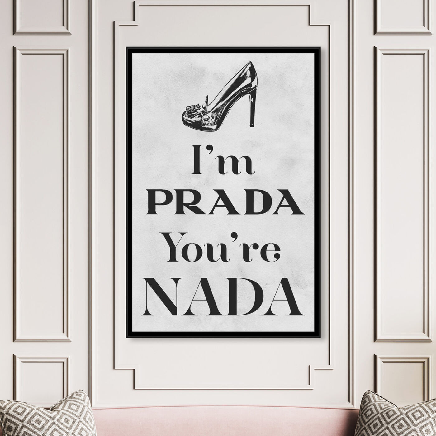 Hanging view of You're Nada II featuring fashion and glam and shoes art.