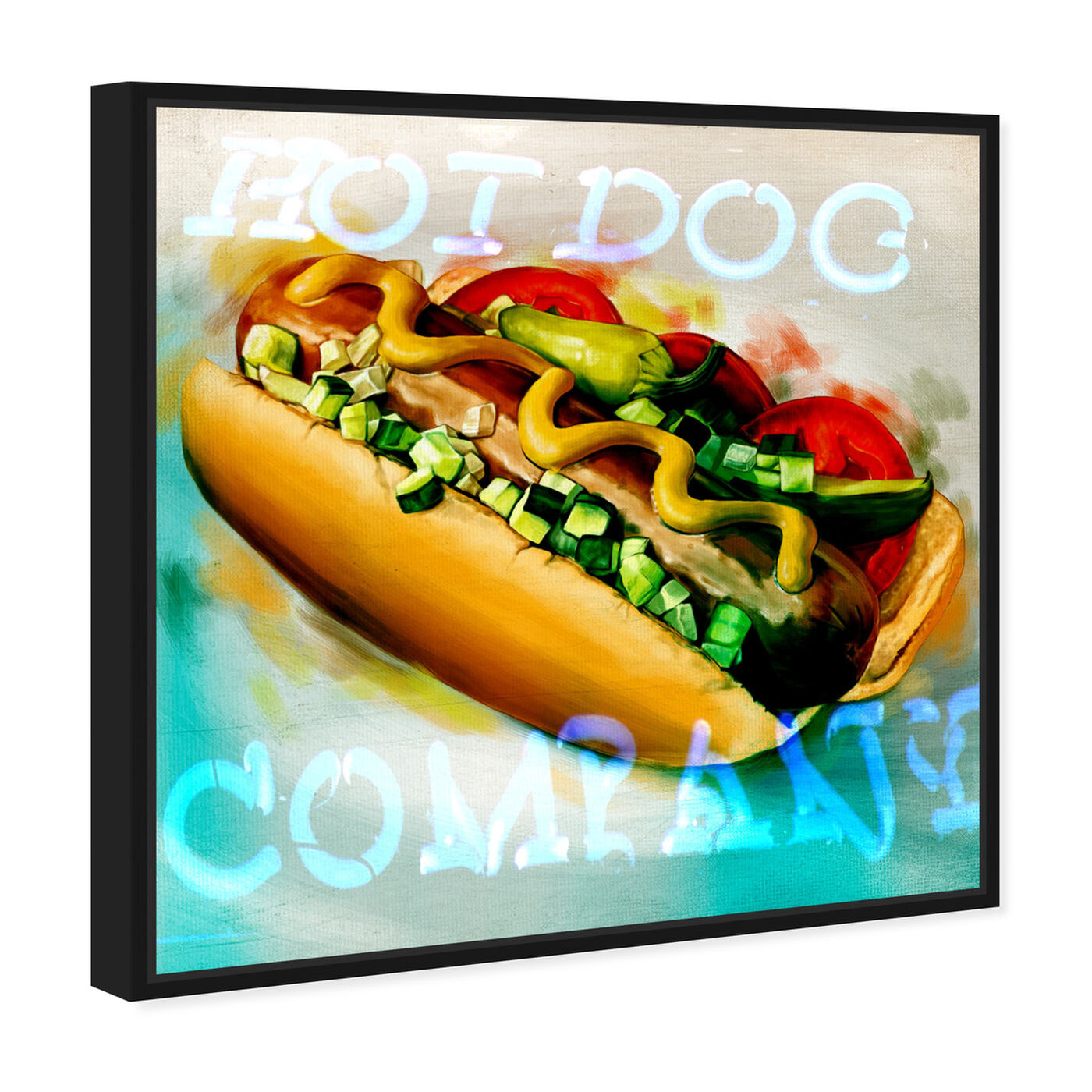 Angled view of Hot Dog Company featuring food and cuisine and fast food art.