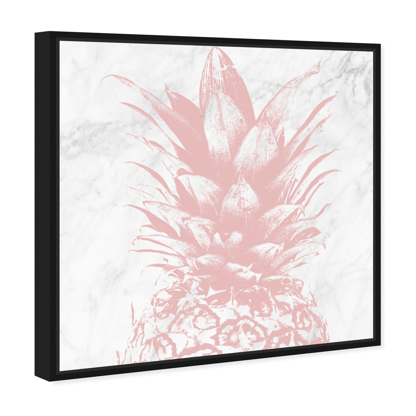 Angled view of Pastel Pink Pineapple Marble featuring food and cuisine and fruits art.