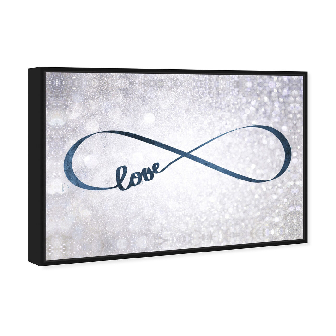 Angled view of Sparkle Love Snow featuring typography and quotes and love quotes and sayings art.