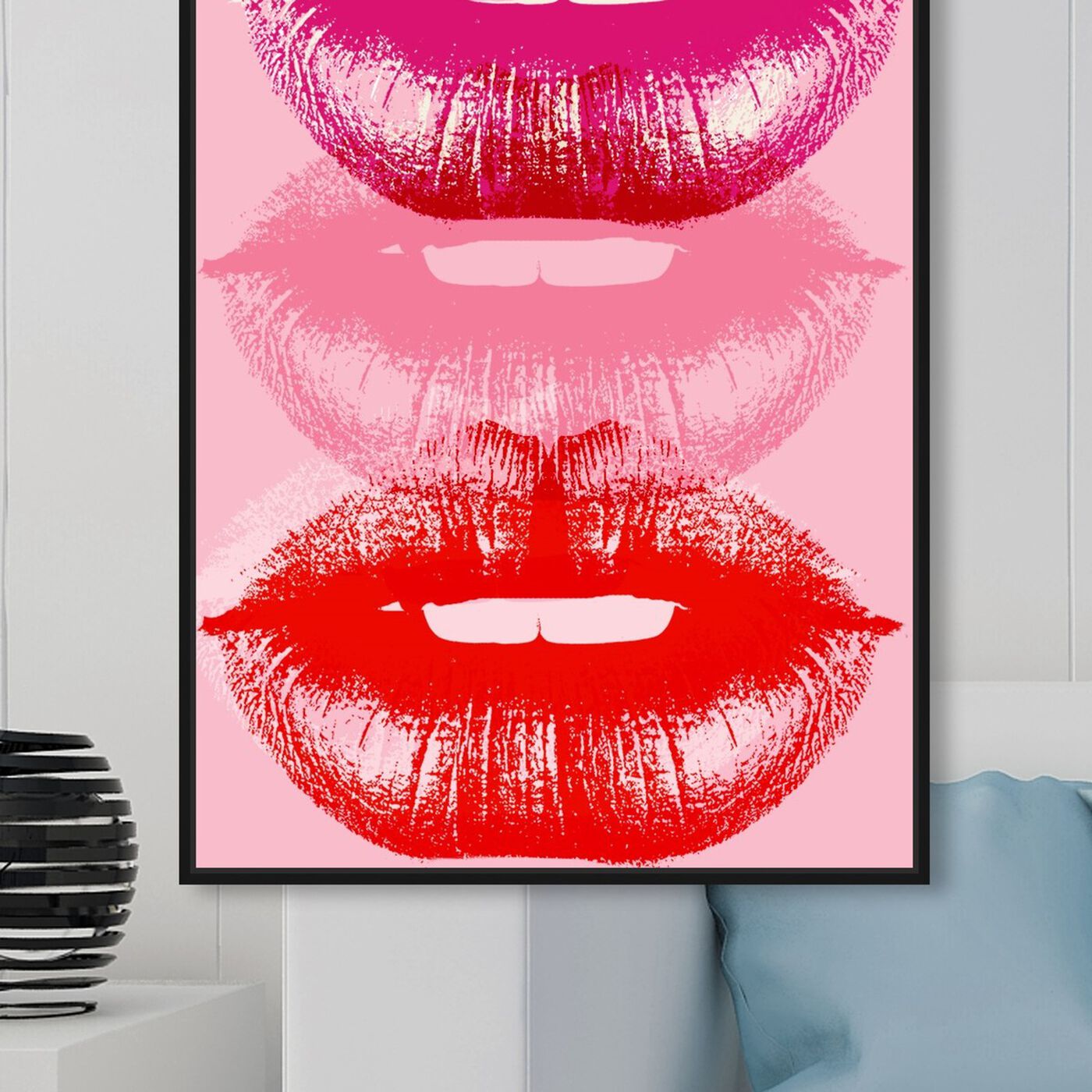Hanging view of Pop Art Lips Two featuring fashion and glam and lips art.