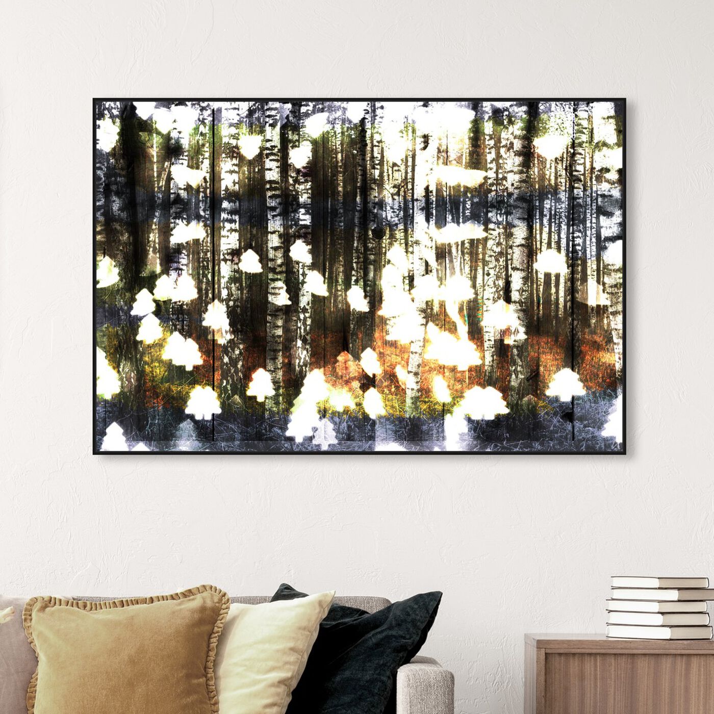 Hanging view of Birch Land featuring nature and landscape and forest landscapes art.