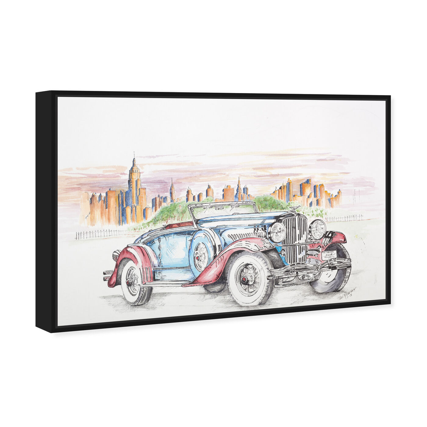 Angled view of Paul Kaminer - Hot Rod featuring transportation and automobiles art.