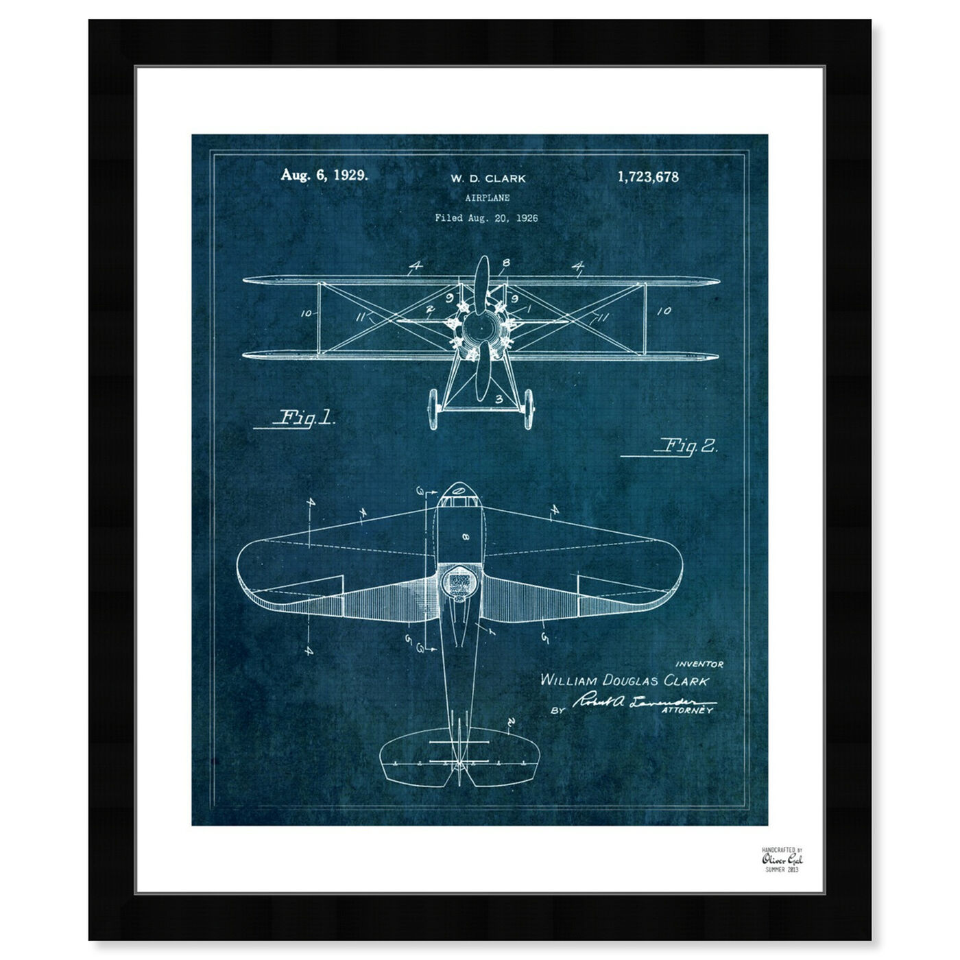 Front view of Airplane 1929 featuring transportation and air transportation art.