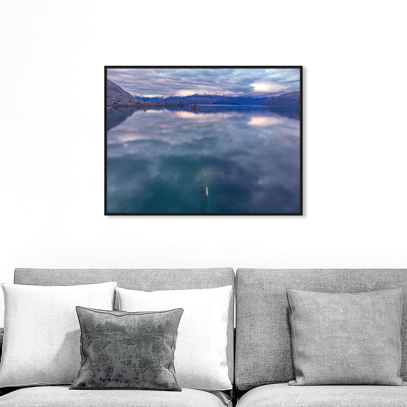 Hanging view of Curro Cardenal - Rowing Breath featuring nature and landscape and nature art.