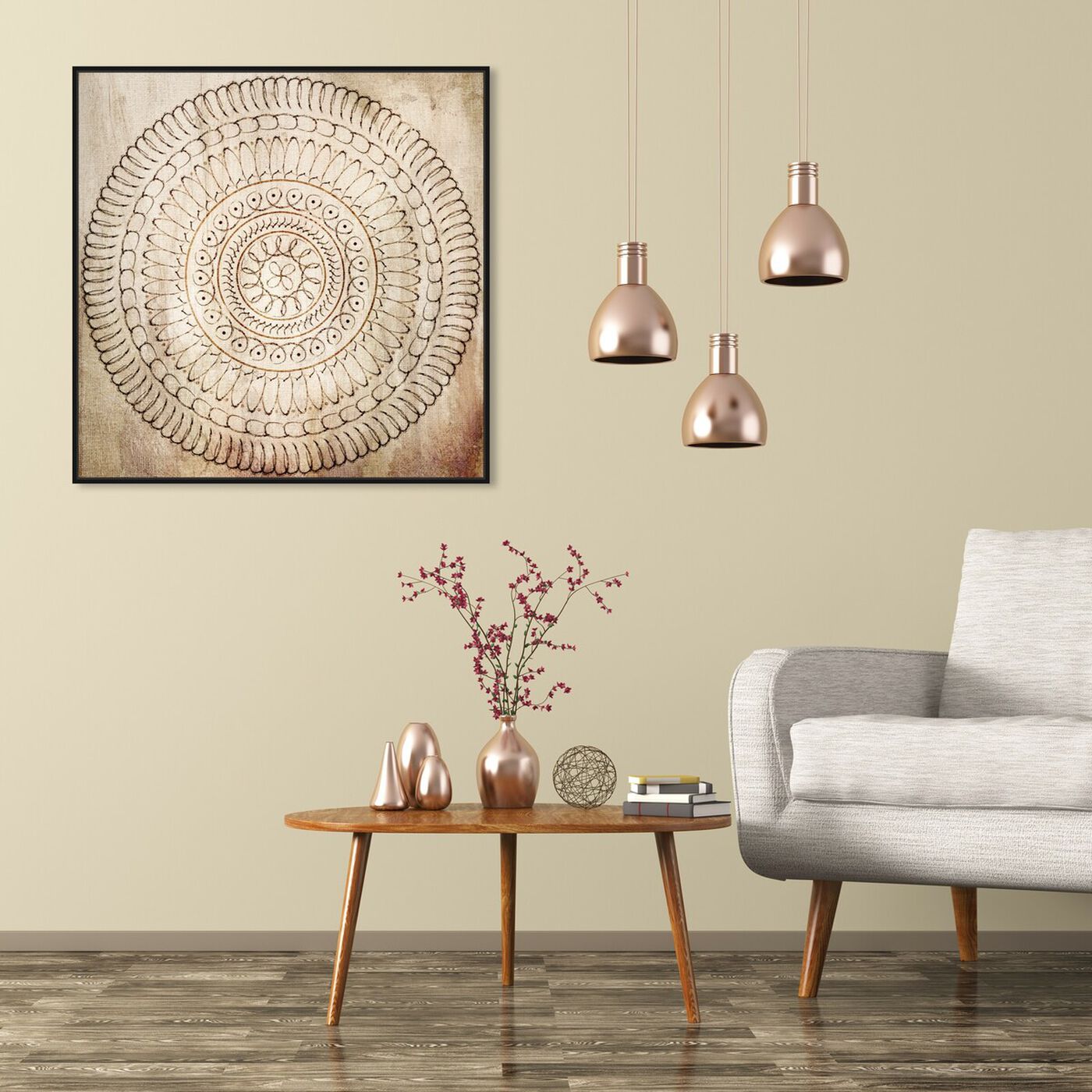 Hanging view of Geometria Pe featuring abstract and patterns art.