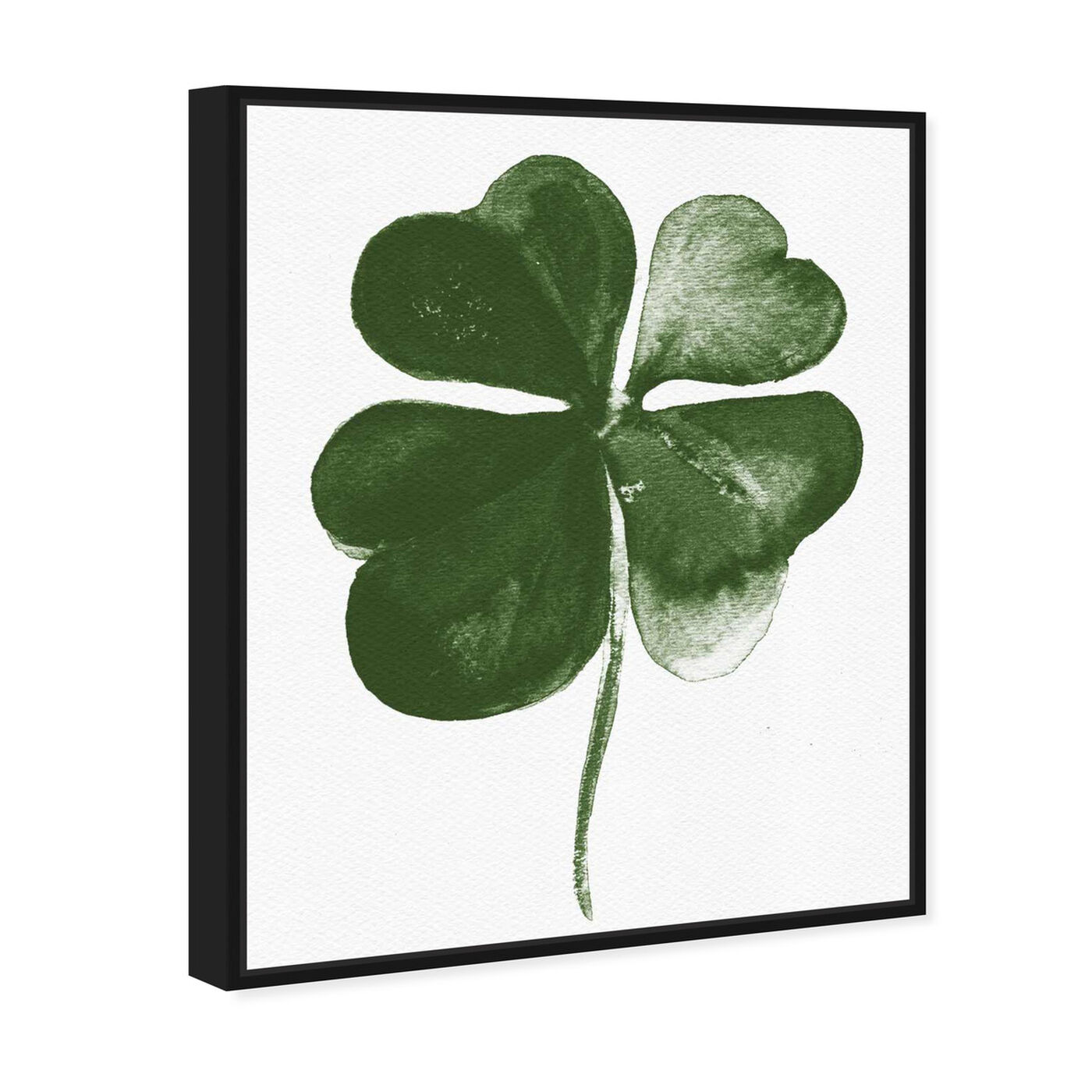 Angled view of Four Leaf Clover featuring floral and botanical and botanicals art.