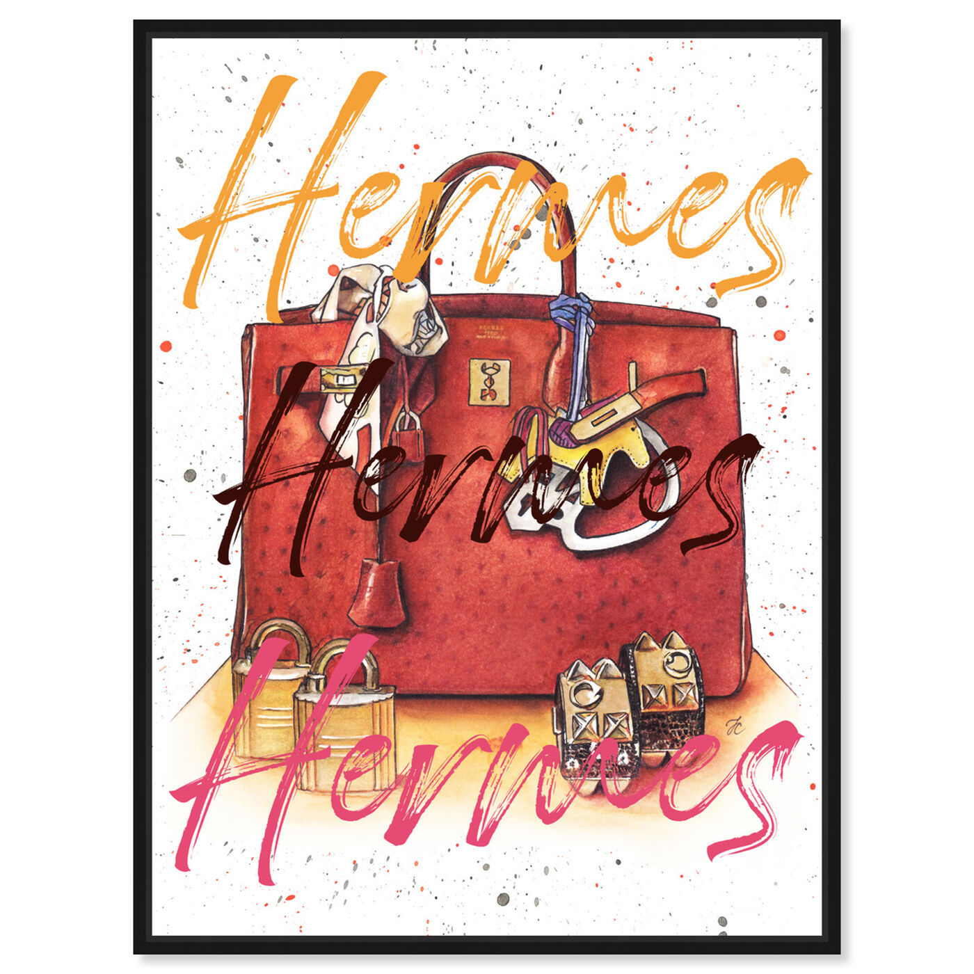 Front view of Doll Memories - Caramel Splash Bag II featuring fashion and glam and handbags art.