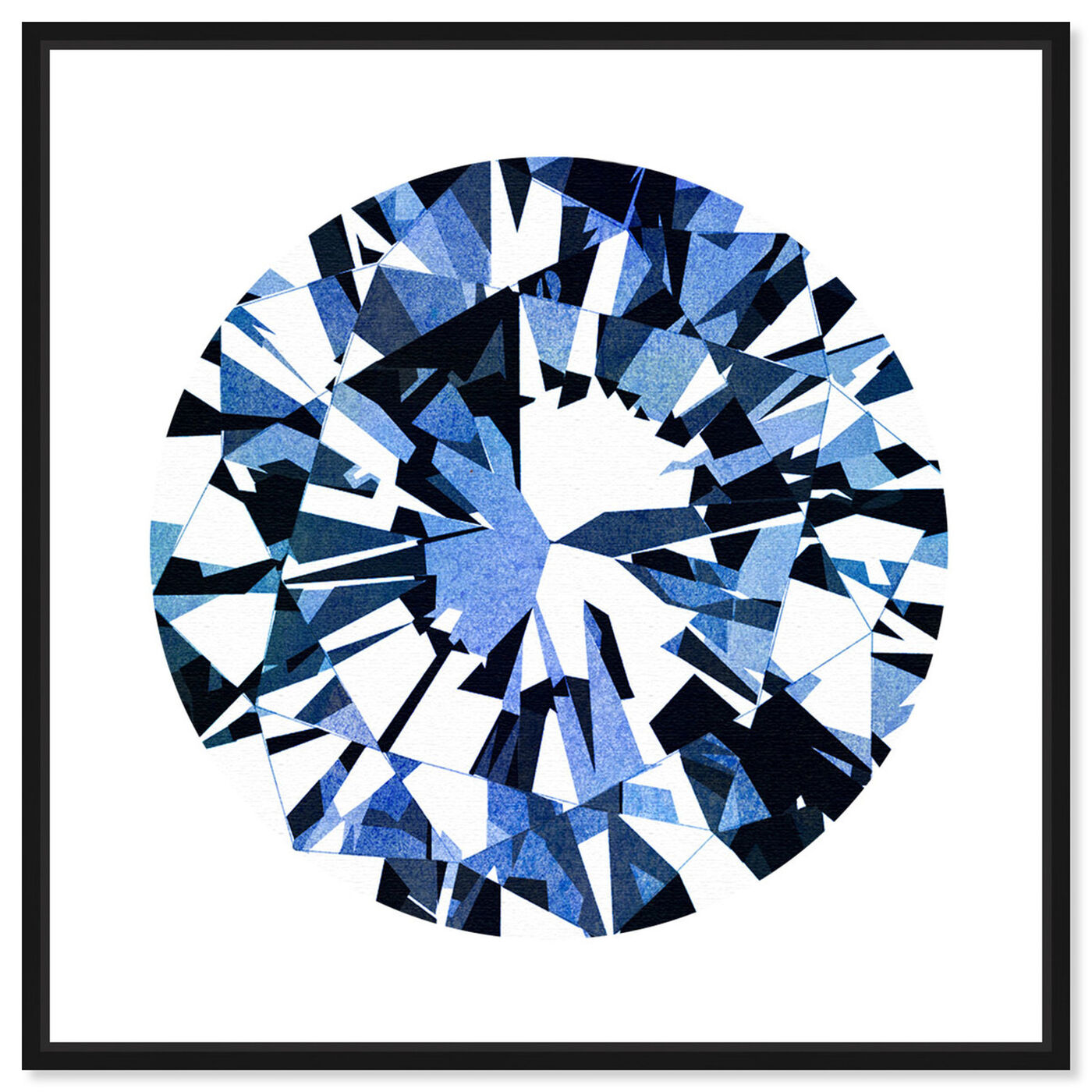 Front view of Diamonds Are Forever White featuring abstract and geometric art.