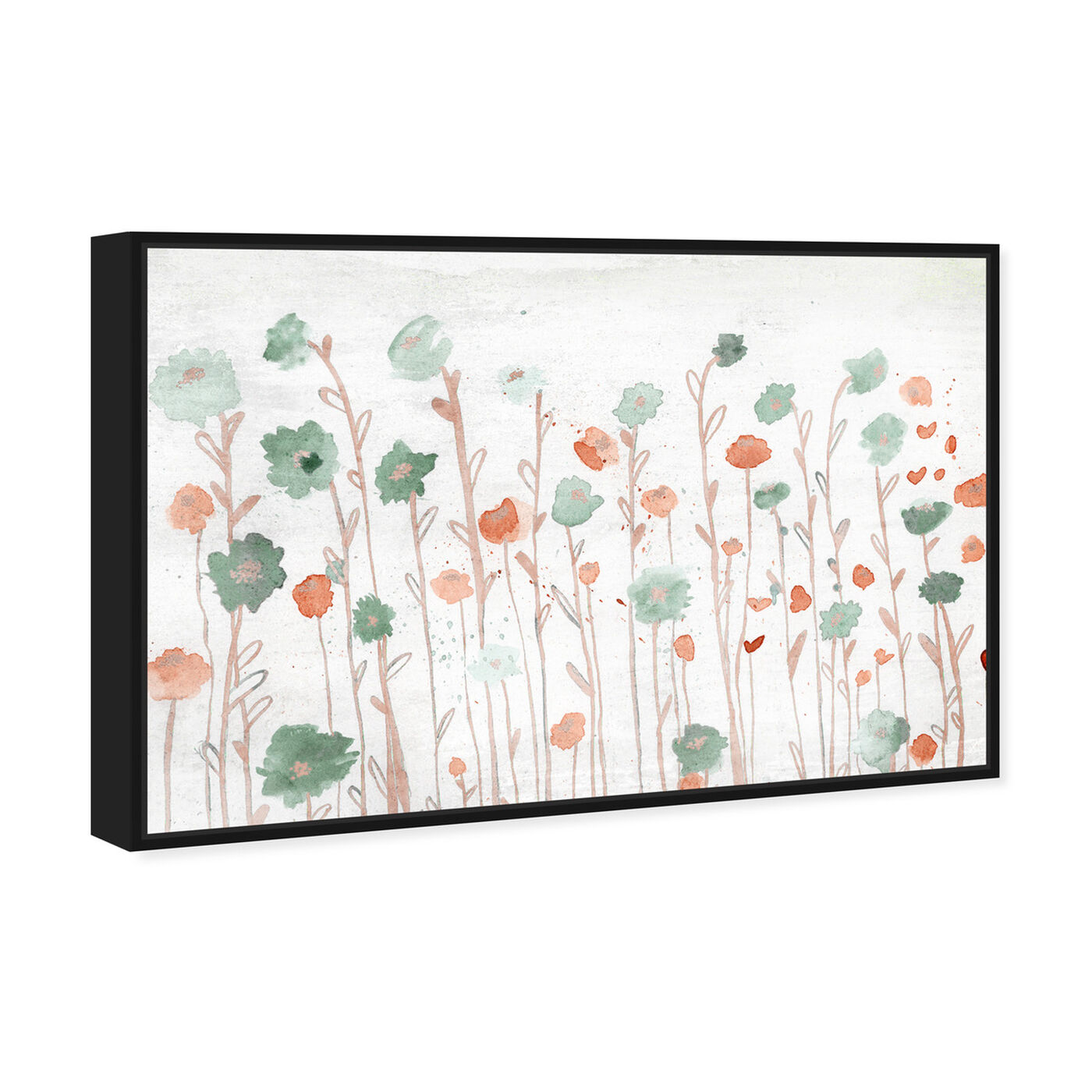 Angled view of Beautiful Growth Orange featuring floral and botanical and florals art.