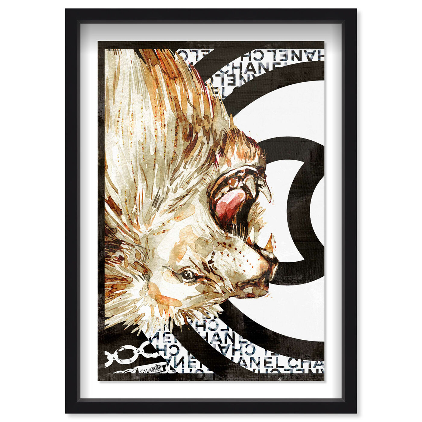 Front view of Lion Effect Symbol I featuring fashion and glam and lifestyle art.