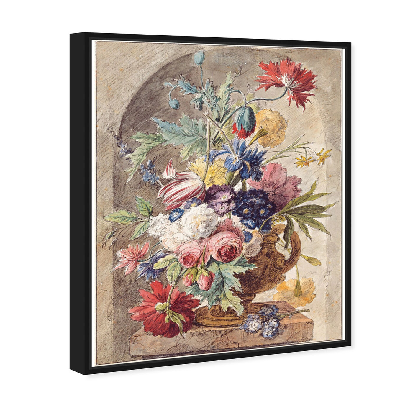 Angled view of Huysum - Flower Still Life featuring classic and figurative and renaissance art.
