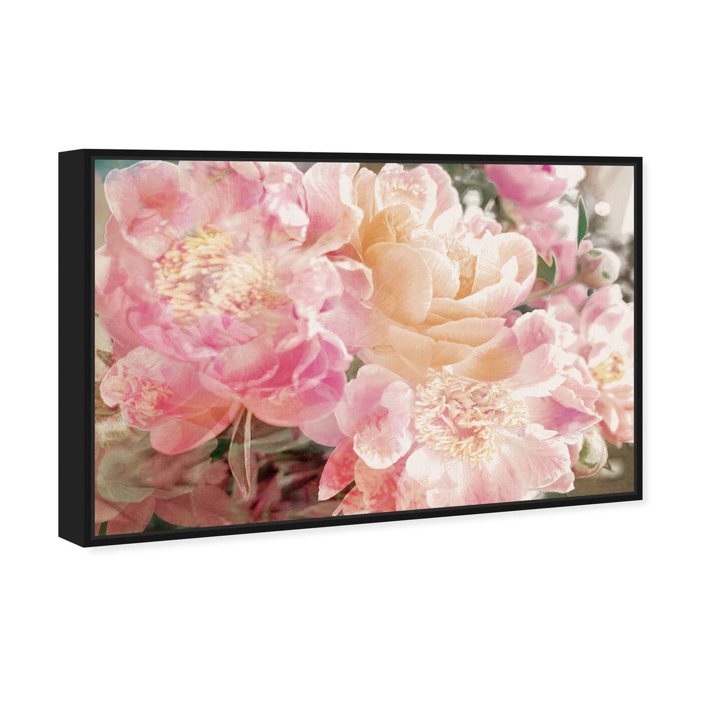 Angled view of Peonies Know featuring floral and botanical and florals art.