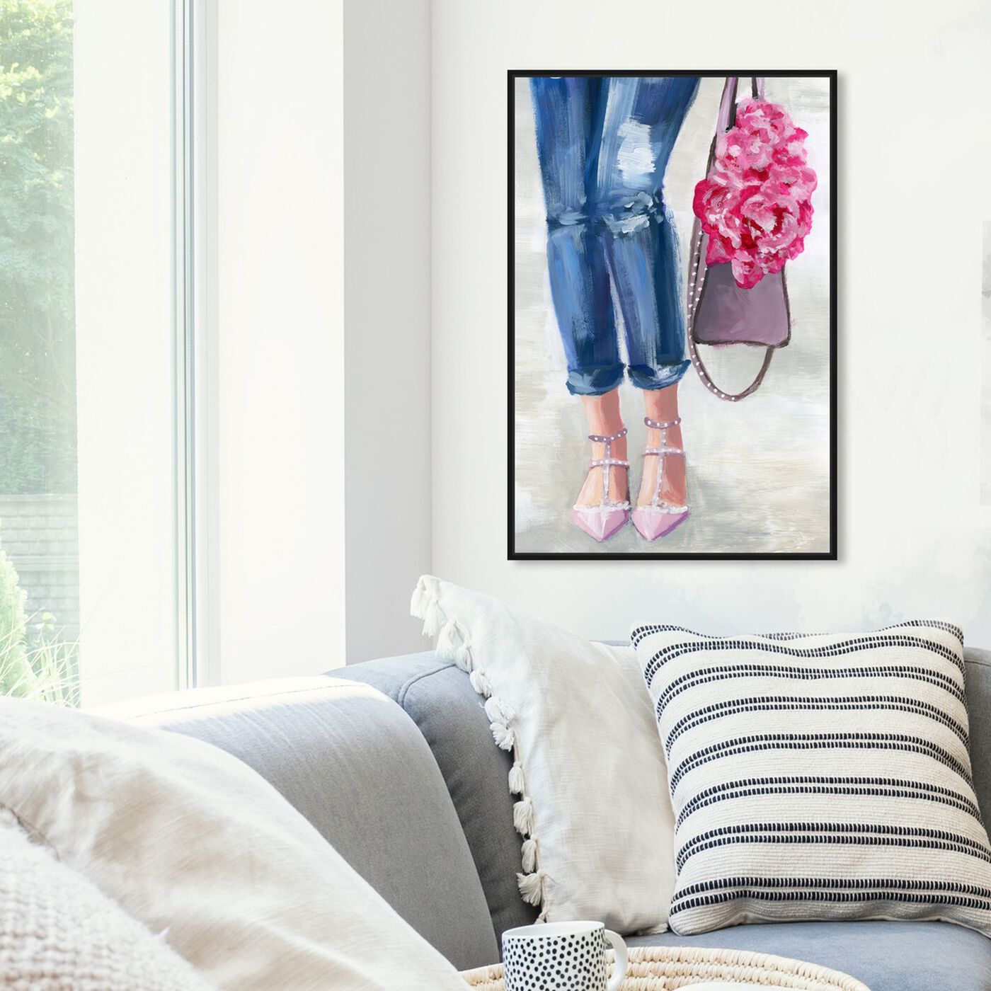 Hanging view of Out and About Blush featuring fashion and glam and clothes art.