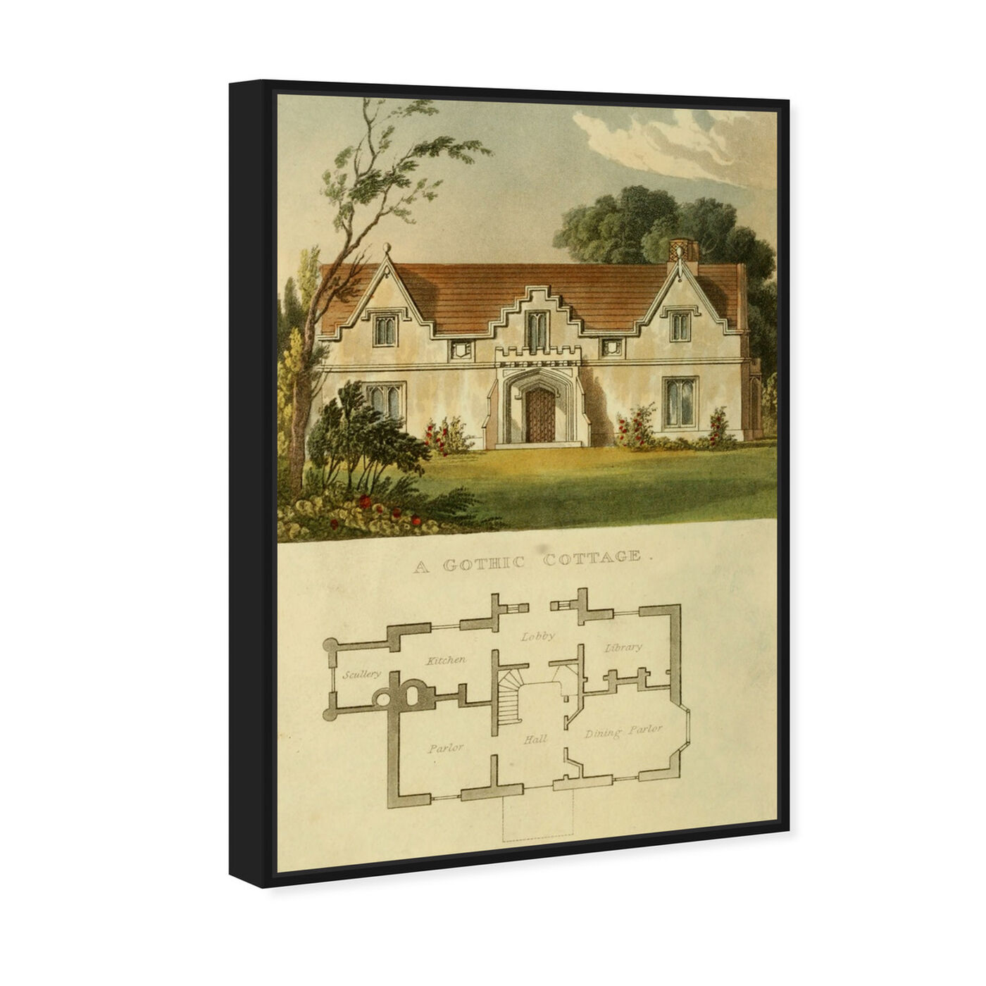 Angled view of Gothic Cottage - The Art Cabinet featuring classic and figurative and realism art.