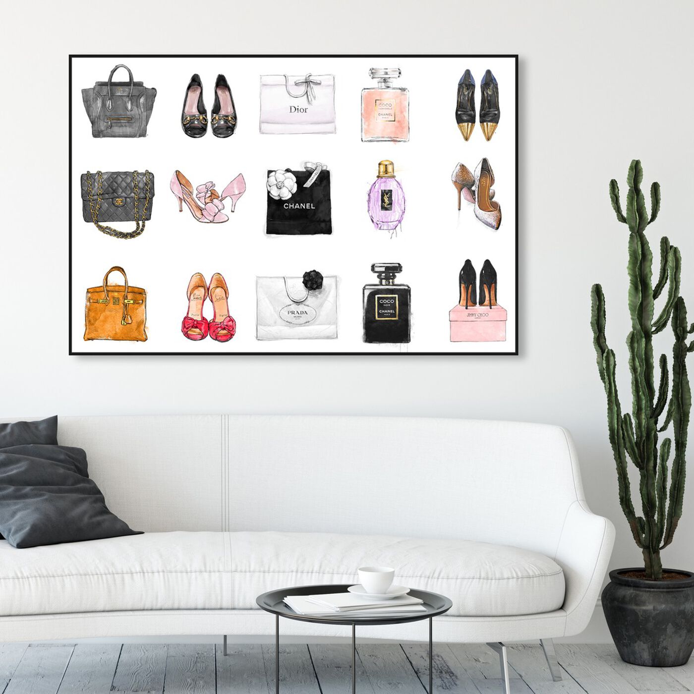 Hanging view of Fashion Chart featuring fashion and glam and shoes art.