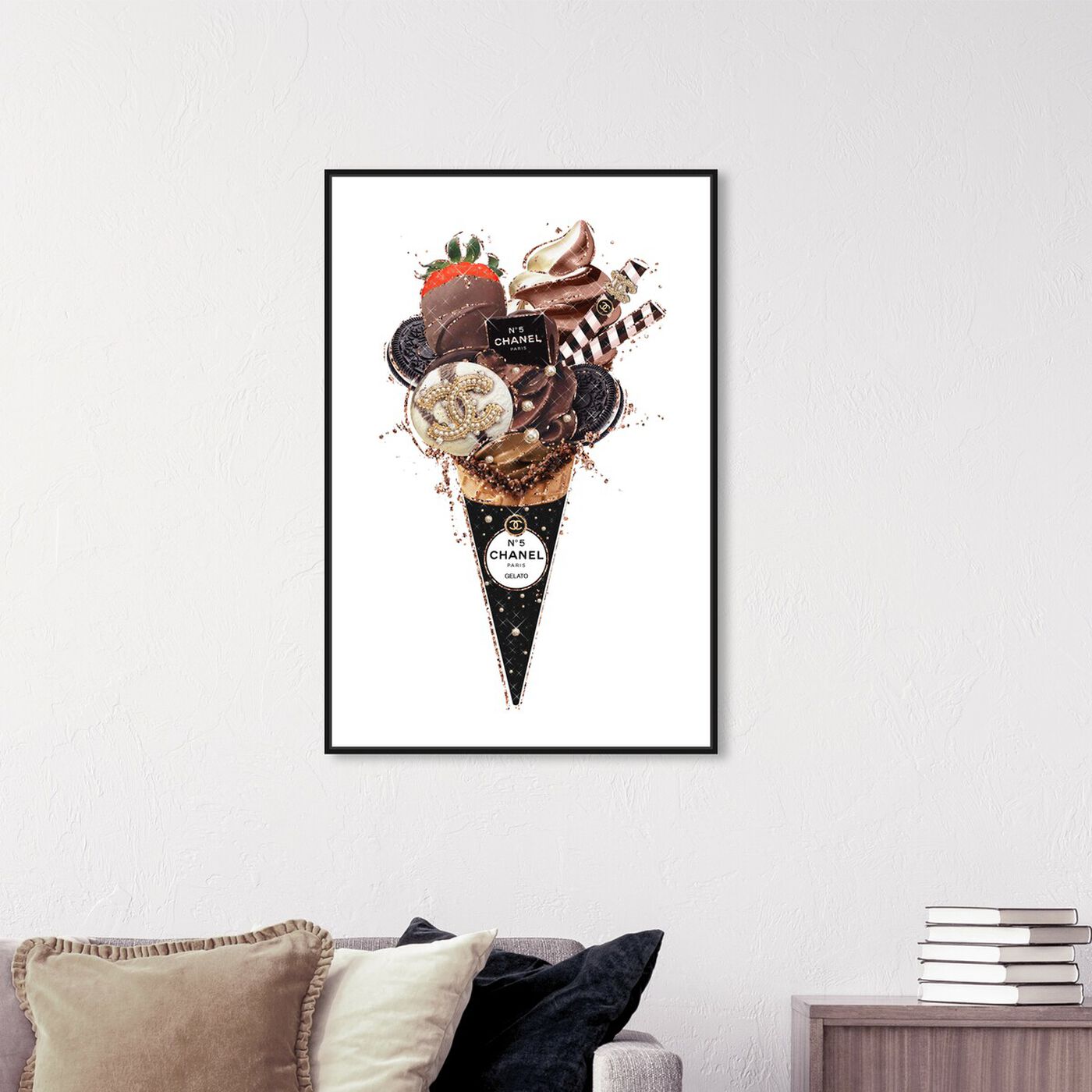 Hanging view of Black Oreo Gelato featuring fashion and glam and fashion lifestyle art.