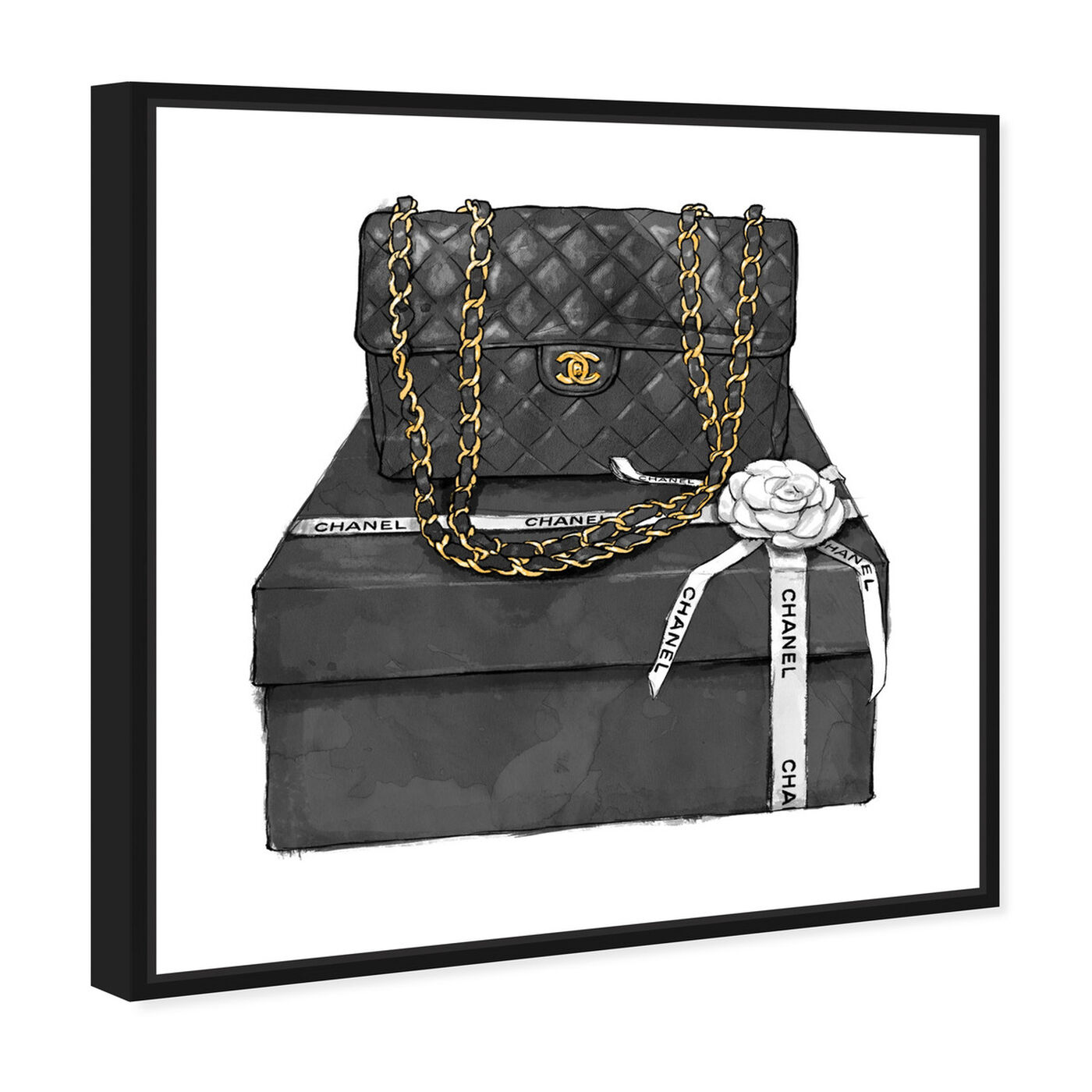 Angled view of Boxed Beauty featuring fashion and glam and handbags art.