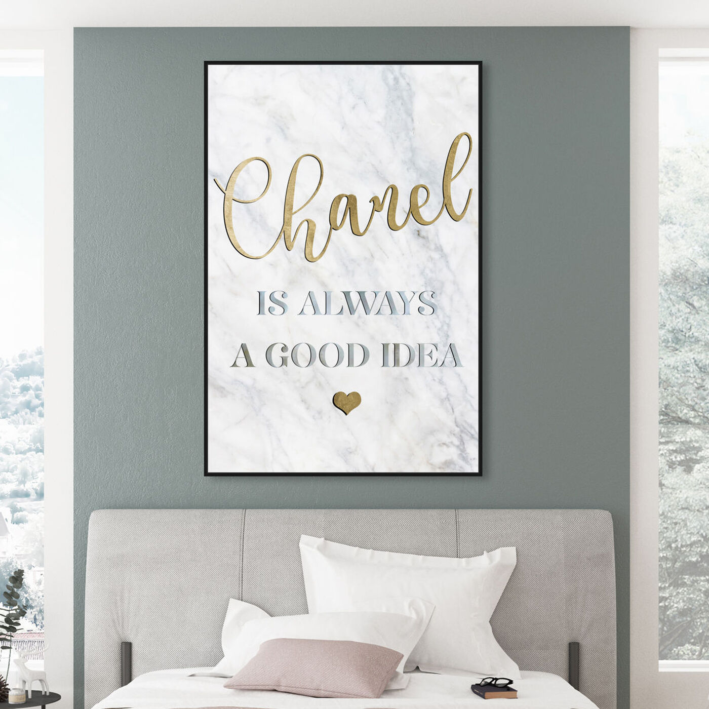 Hanging view of French is Always a Good Idea featuring typography and quotes and fashion quotes and sayings art.