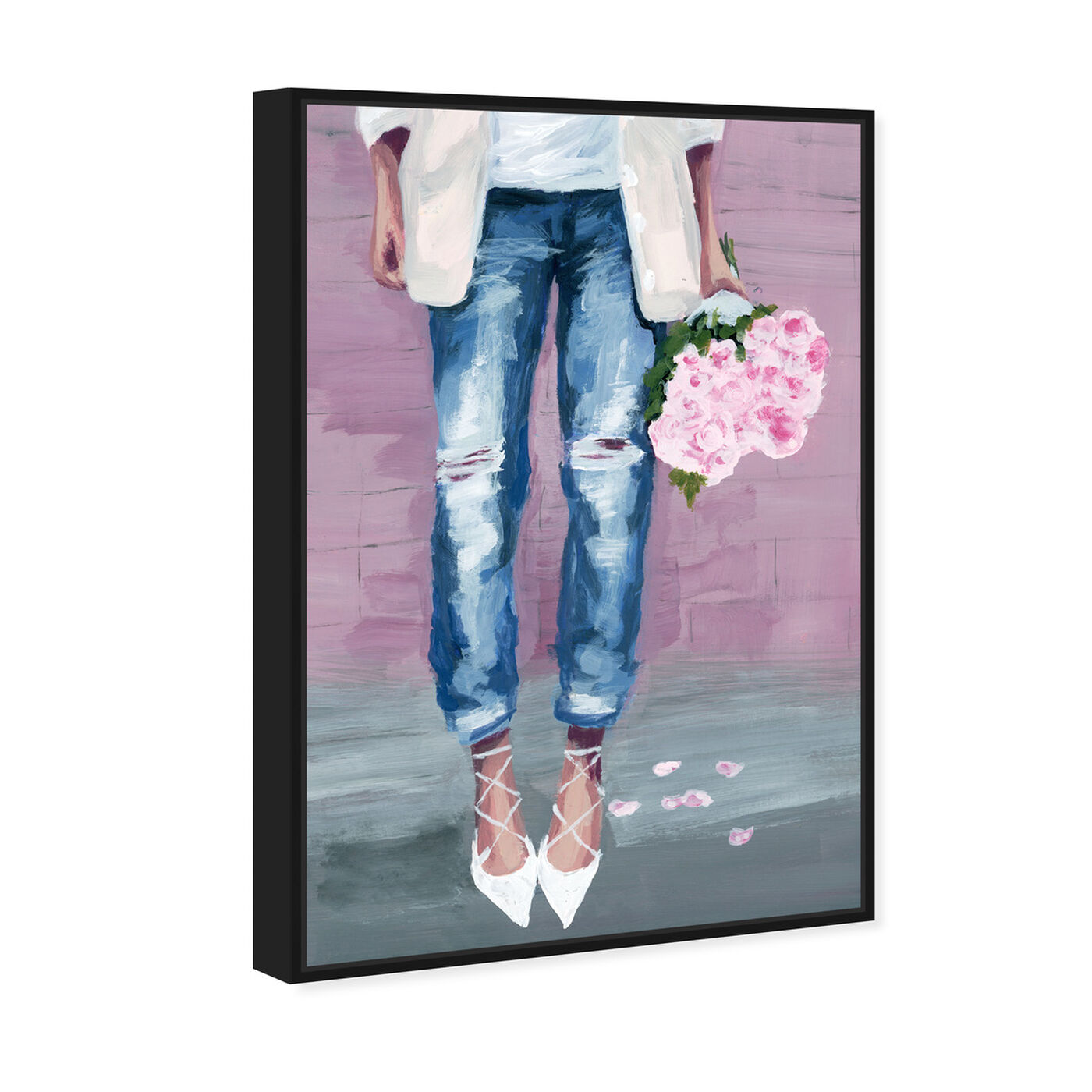 Angled view of Fashion Blogger Flowers featuring fashion and glam and outfits art.
