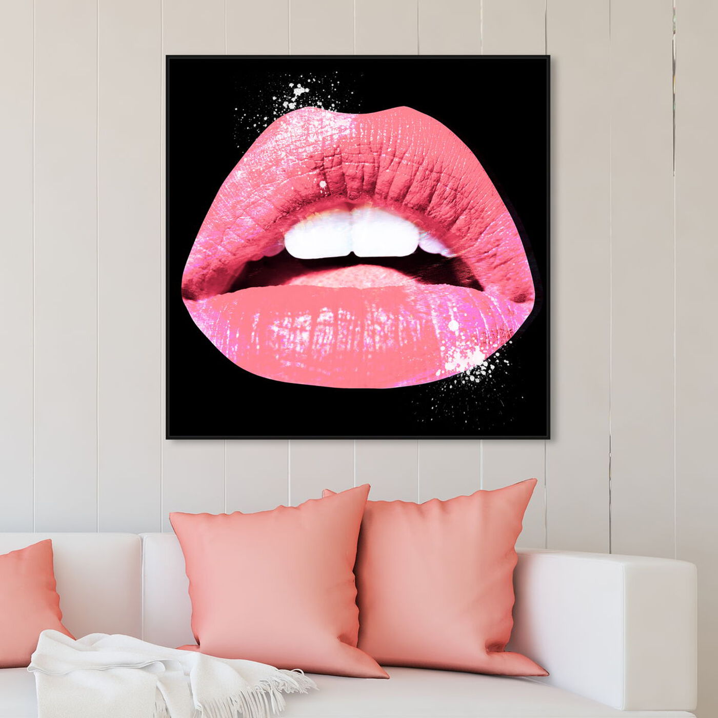 Hanging view of Millennial Lips featuring fashion and glam and lips art.