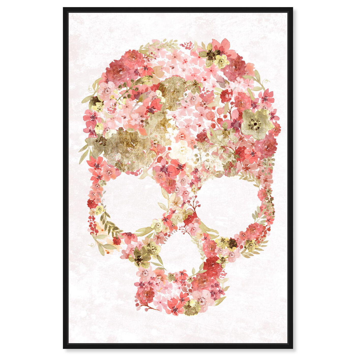 Front view of Blush Floral Mindset Gold featuring floral and botanical and florals art.