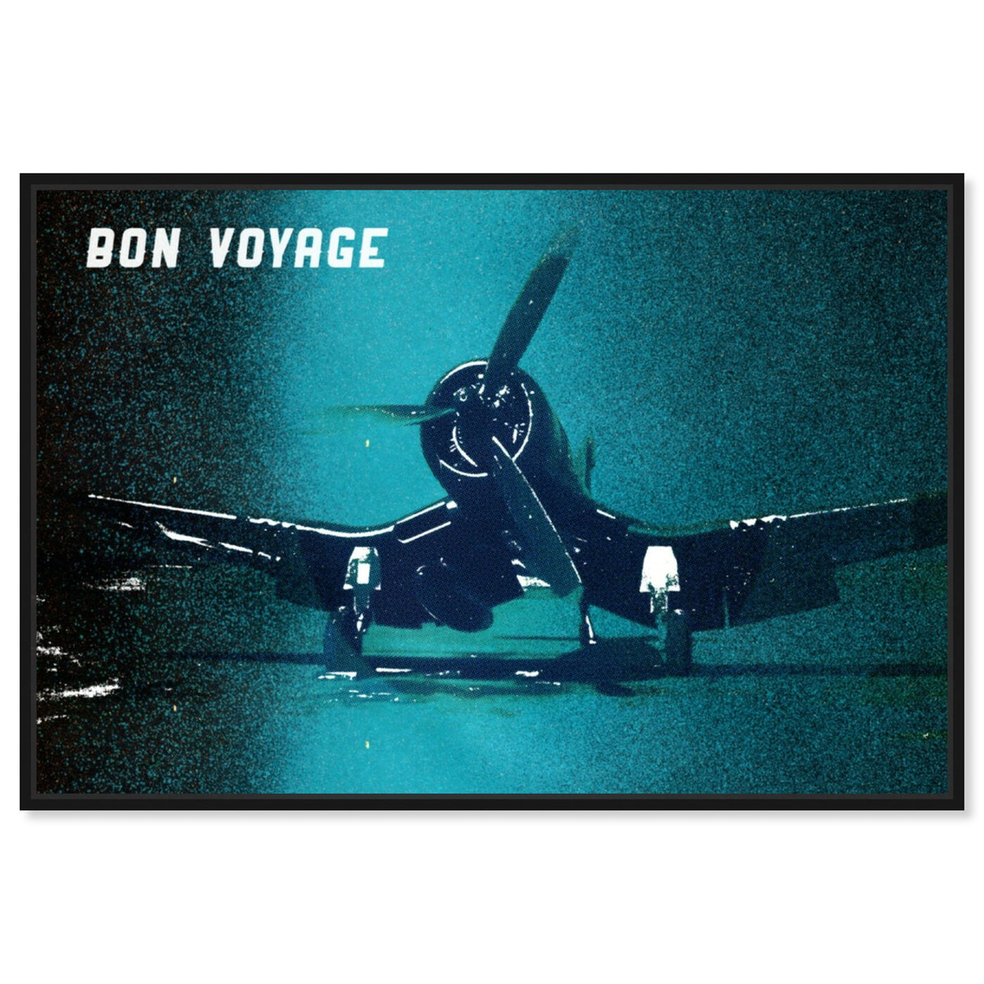 Front view of Bon Voyage featuring transportation and airplanes art.