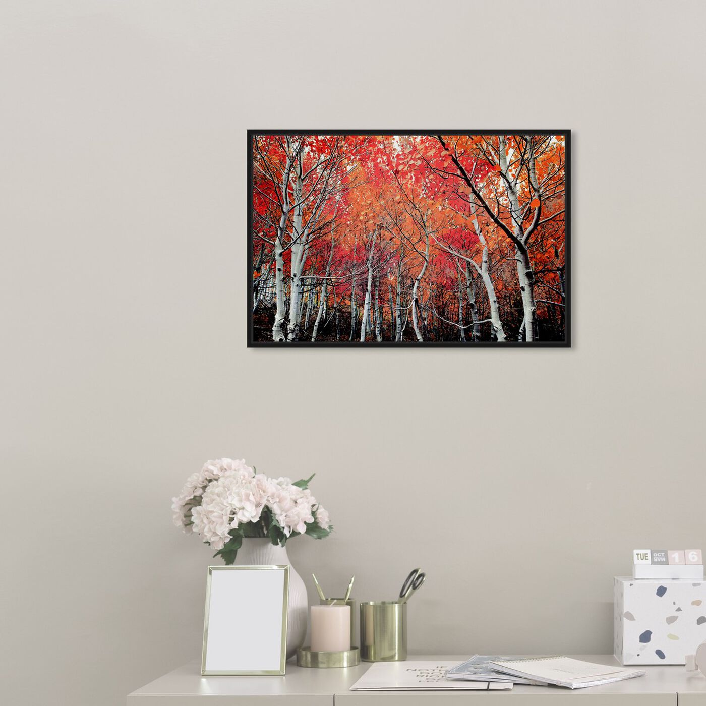 Hanging view of Autumn Forest featuring nature and landscape and forest landscapes art.