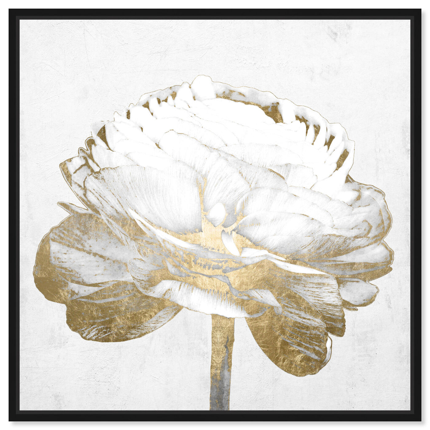 Front view of White Love Peony Gold featuring fashion and glam and fashion art.