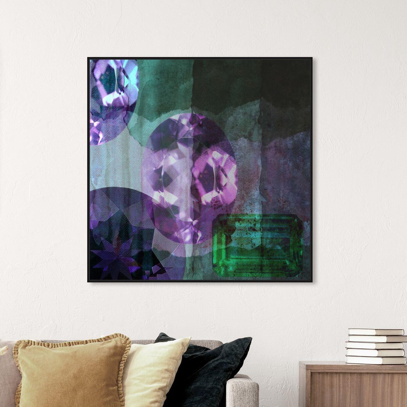 Hanging view of Texture Study III featuring abstract and crystals art.