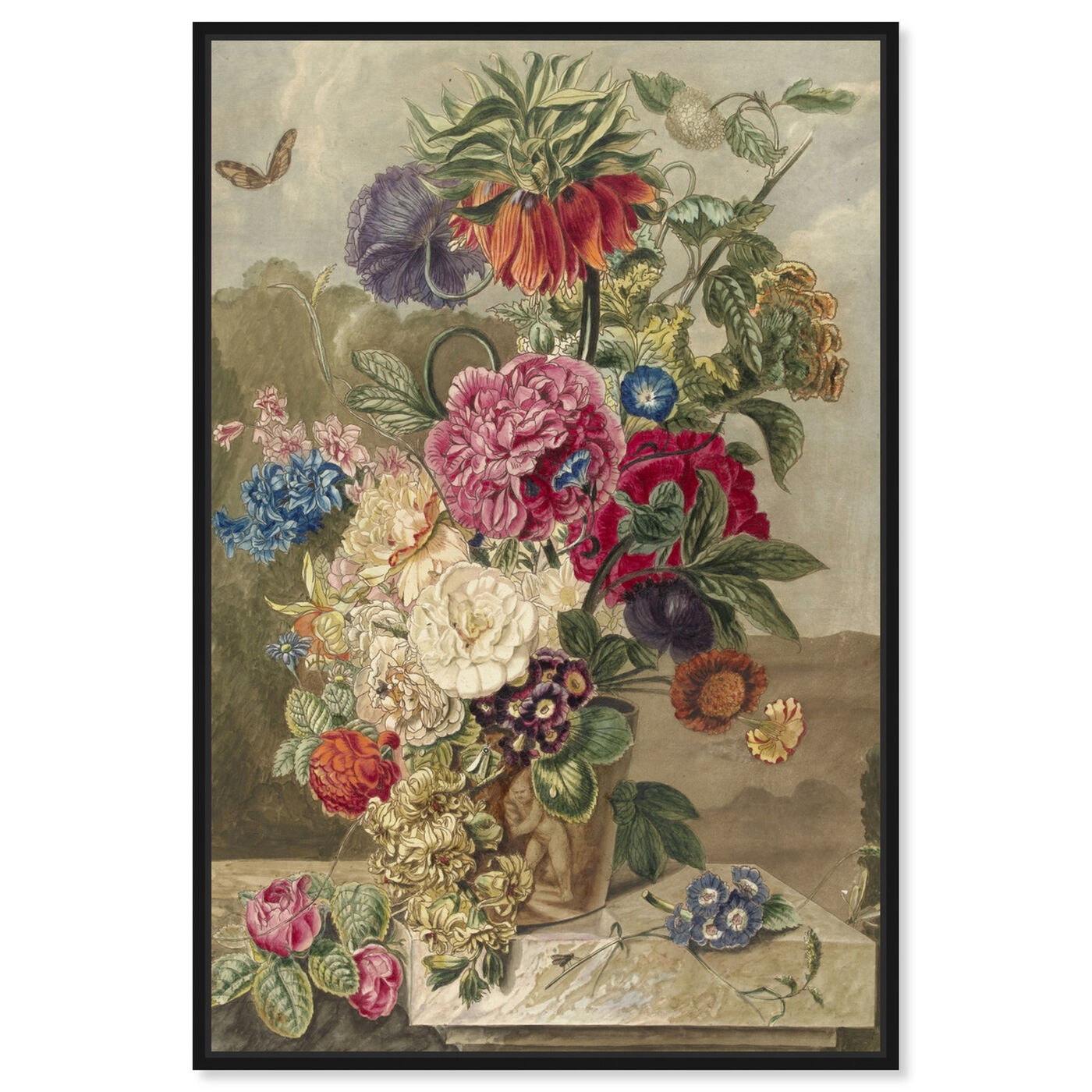 Front view of Flower Arrangement XIII - The Art Cabinet featuring classic and figurative and french décor art.