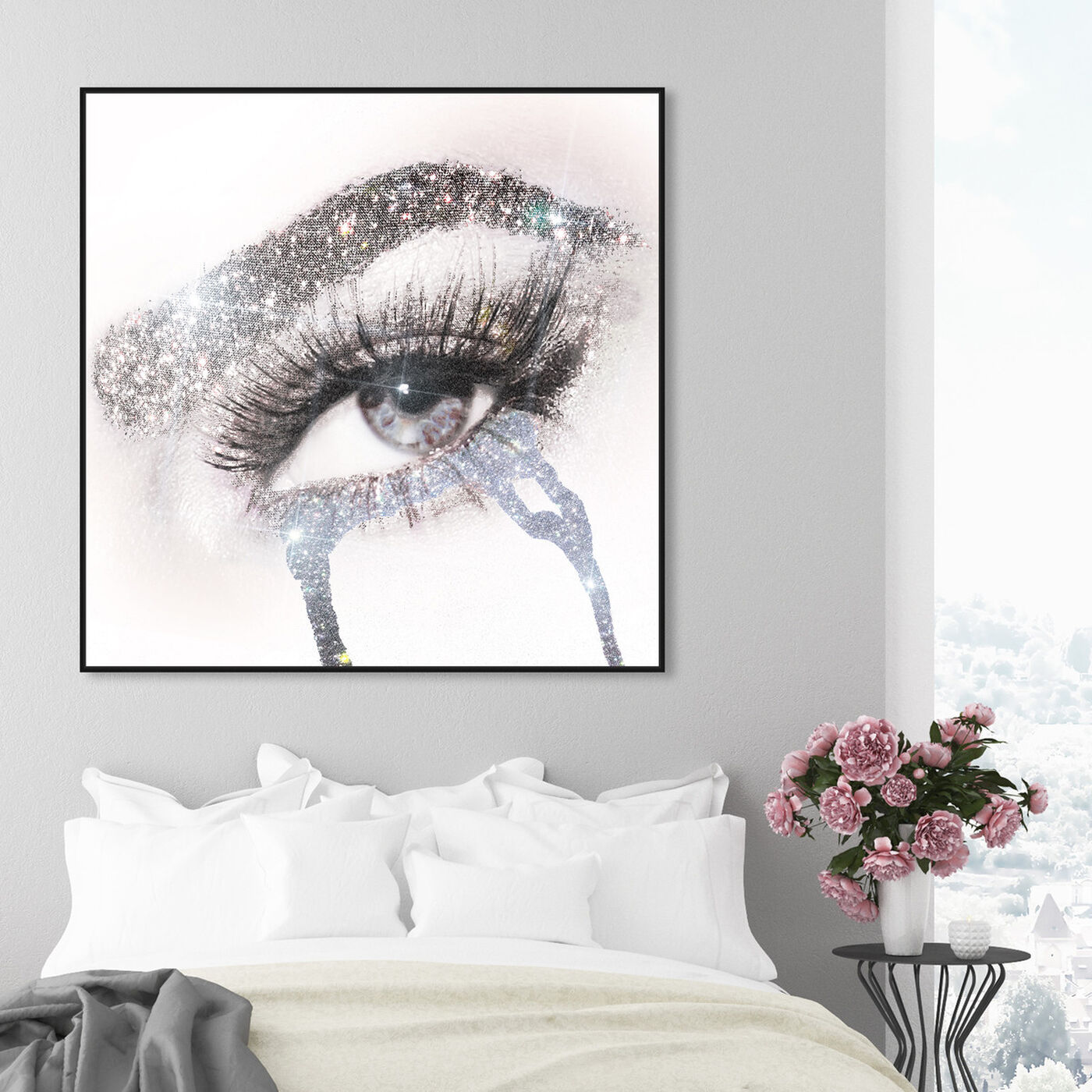 Hanging view of Eyes and Rhinestones II featuring fashion and glam and makeup art.