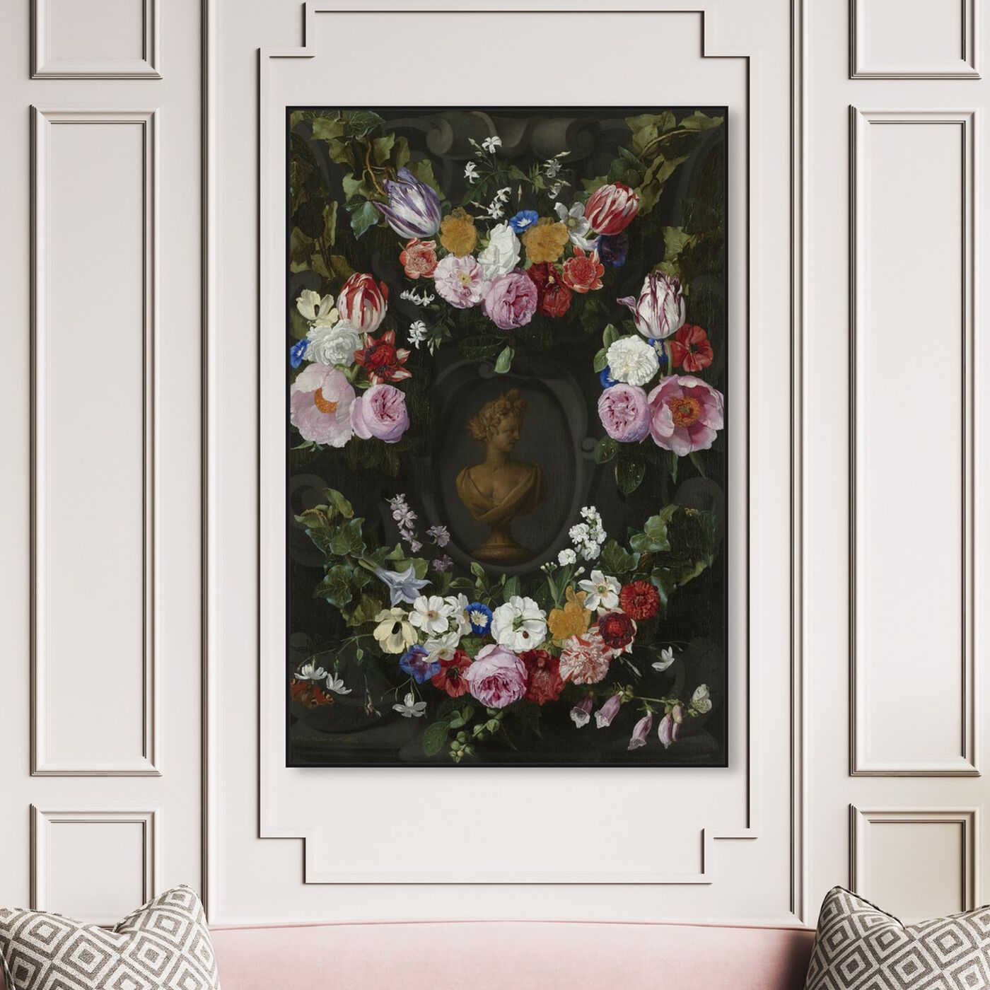 Hanging view of Flower Arrangement X - The Art Cabinet featuring floral and botanical and florals art.
