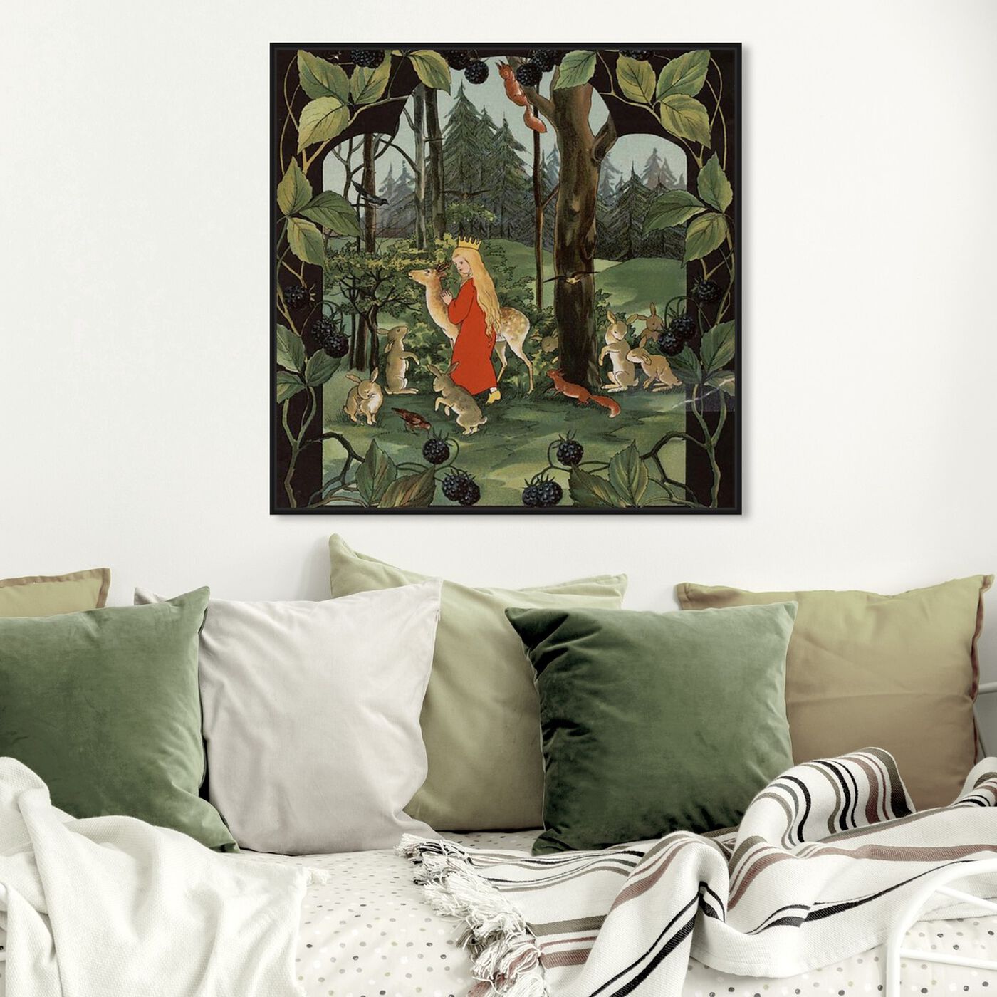 Hanging view of The Queen of the Forest featuring fantasy and sci-fi and fairy tales art.