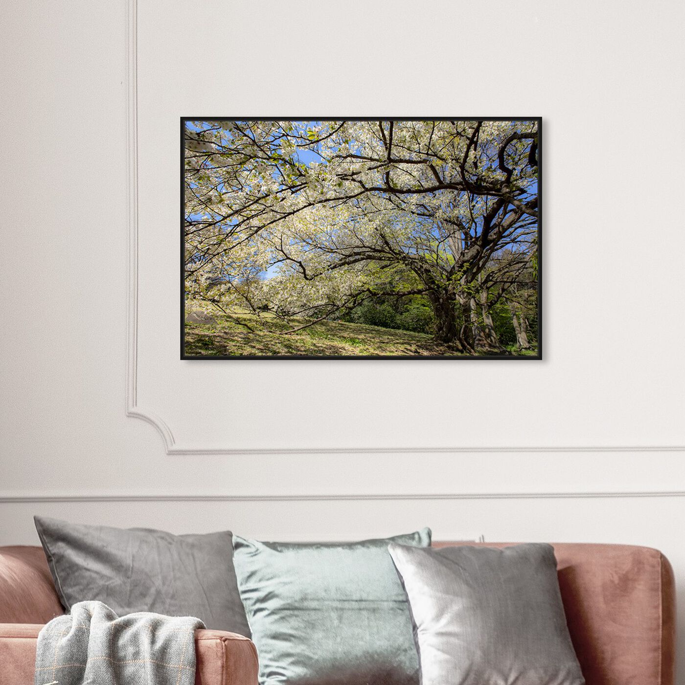Hanging view of Curro Cardenal - Under the Tree featuring floral and botanical and trees art.
