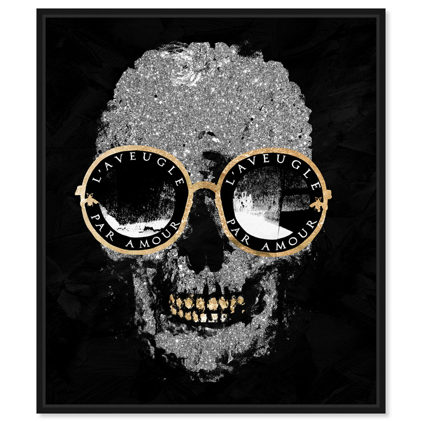 Front view of Razz-Dazz Denticles Shades and Skull featuring fashion and glam and accessories art.