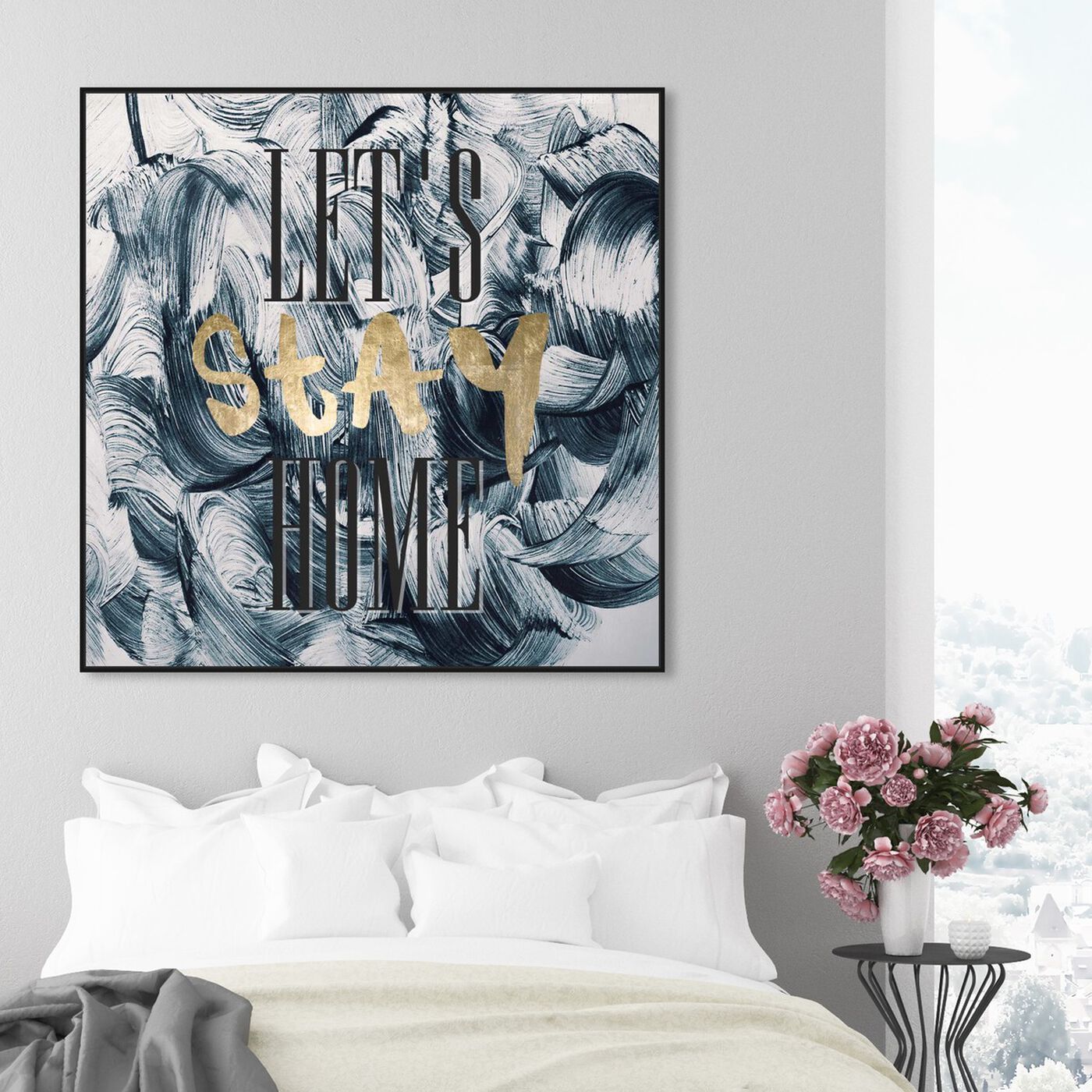 Hanging view of Stay featuring typography and quotes and family quotes and sayings art.