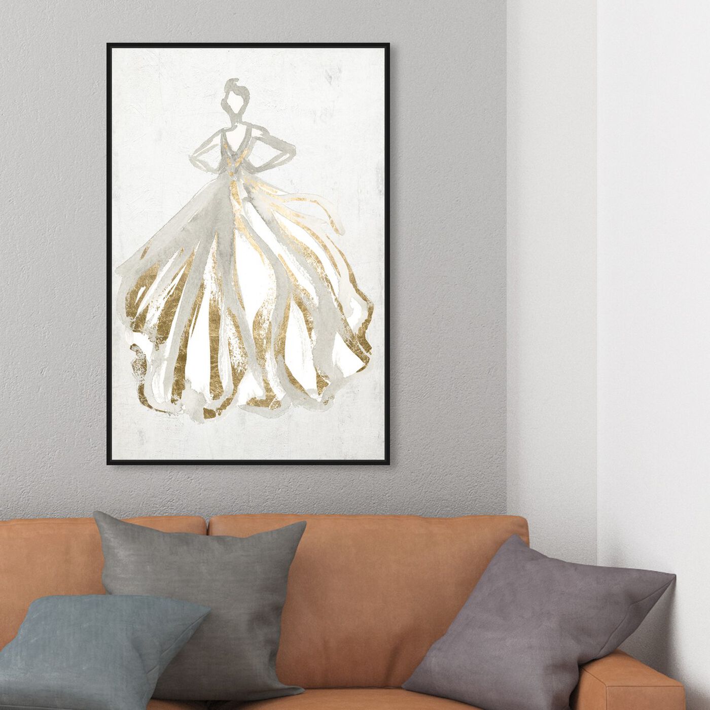 Hanging view of Elegant Dress Flow III featuring fashion and glam and dress art.