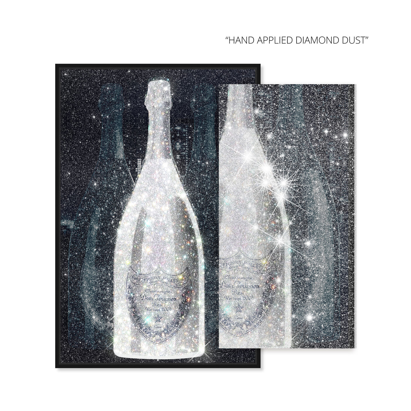 Champagne Queen: Diamond Dust™  Wall Art Decor with Fine Diamond Dust  Glitter Finish by Oliver Gal
