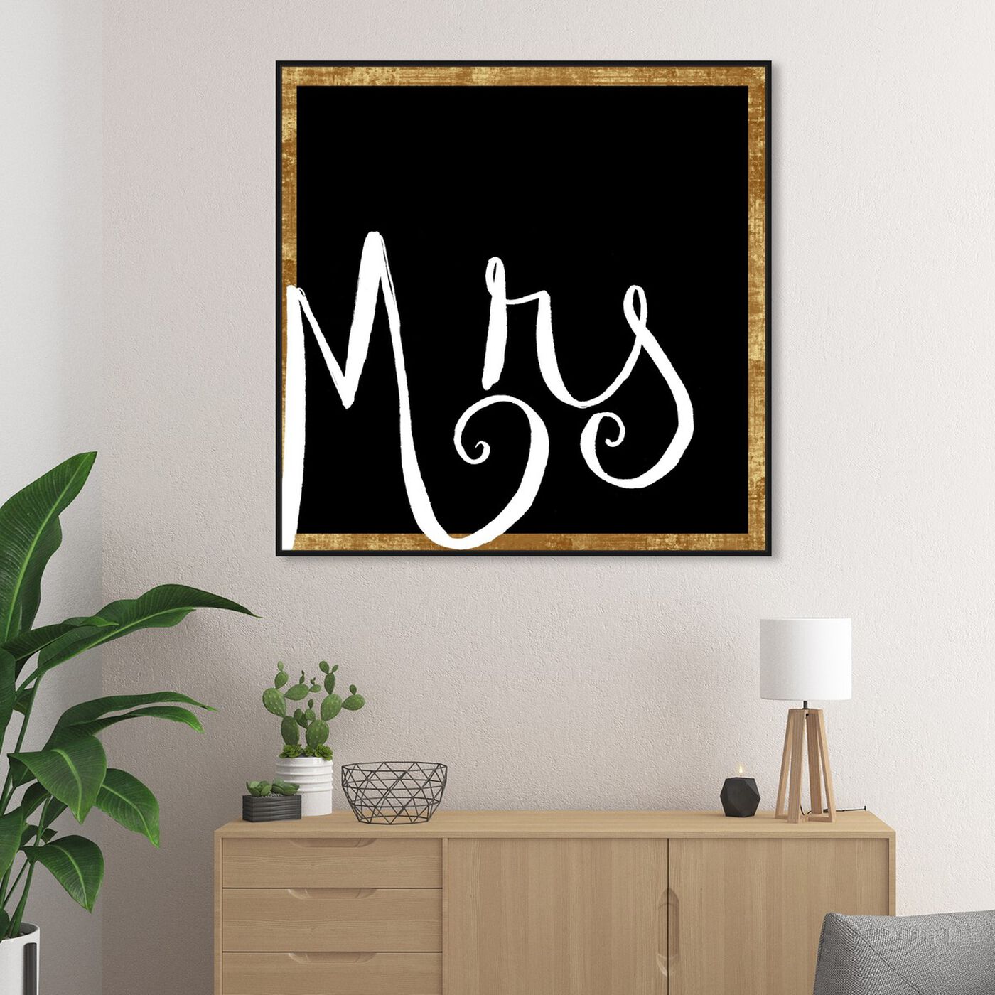 Hanging view of Mrs featuring typography and quotes and family quotes and sayings art.
