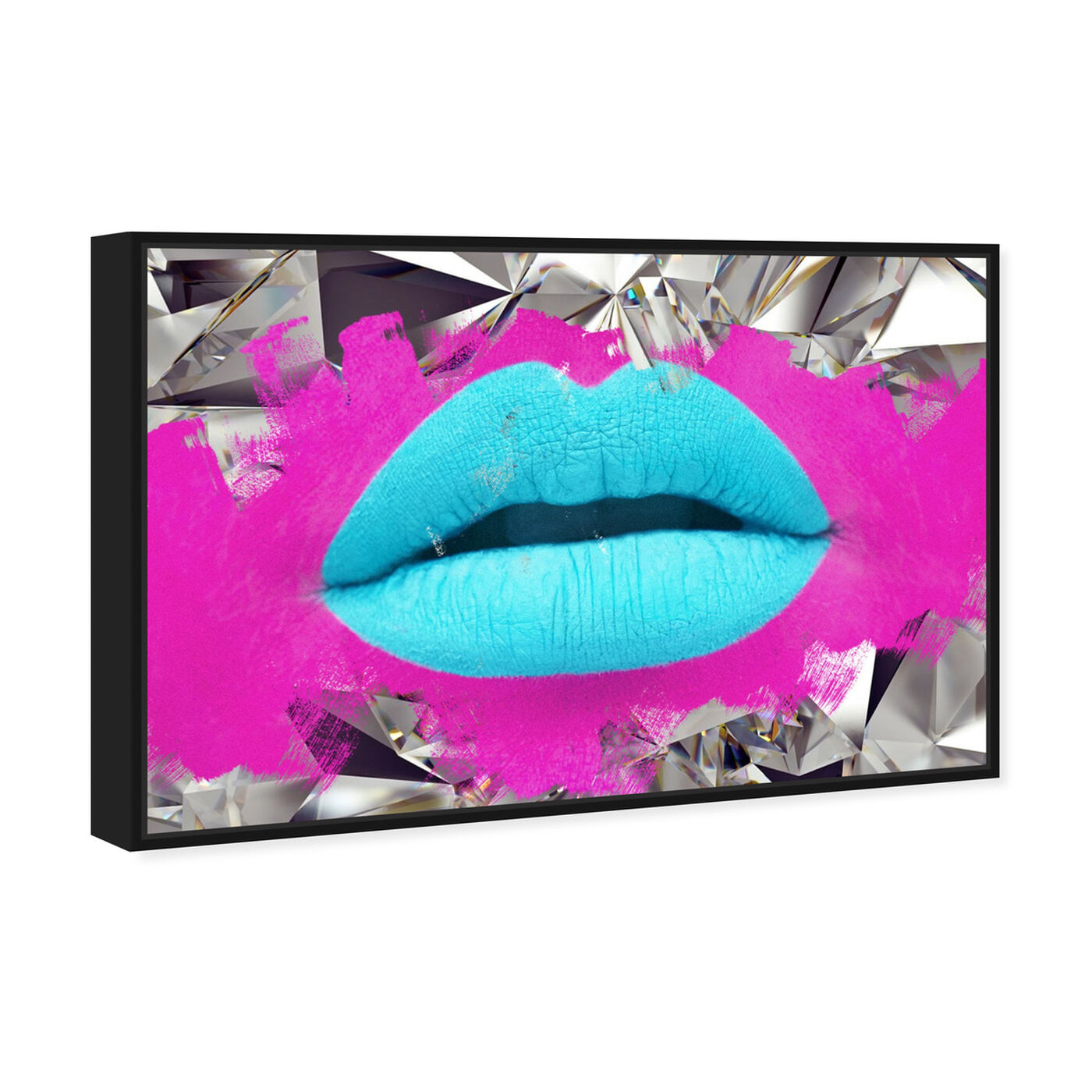 Angled view of Androkiss featuring fashion and glam and lips art.