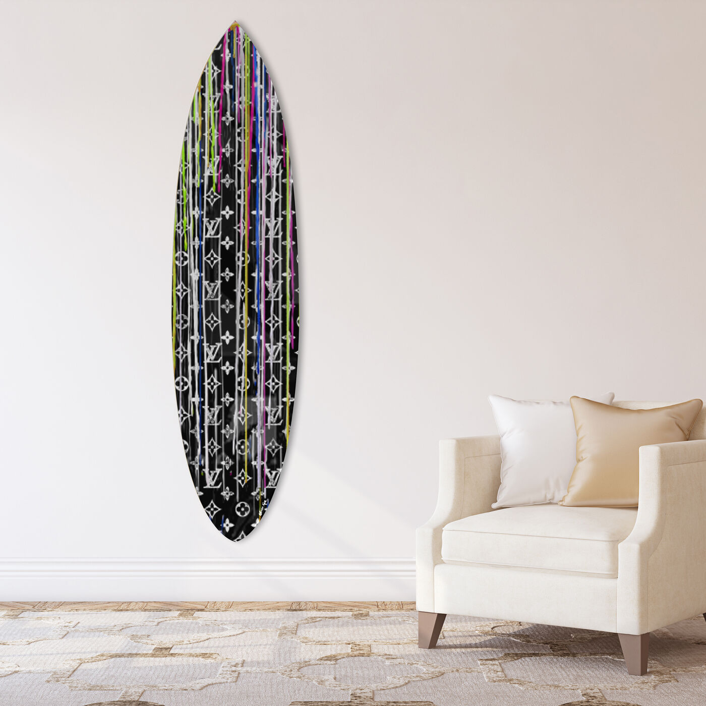 Pop Art Drip Night Surfboard